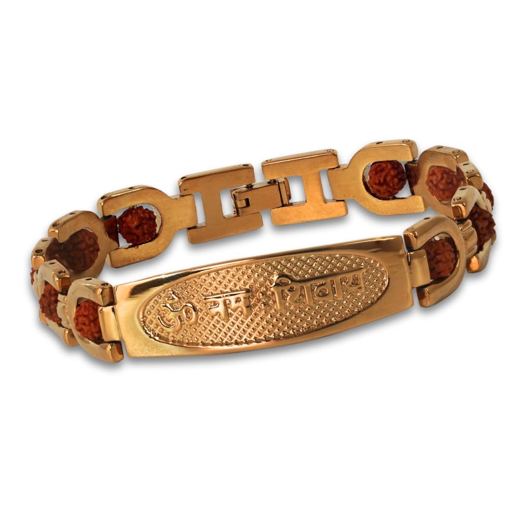 Japam Om Namah Shivay Rudraksha Bracelet | Length, 8.3 inches | Bracelets For Men | Om Bracelets For Men | Shiv Bracelets For Men (B0CR6HF92M) Amazon Price History, Amazon Price Tracker