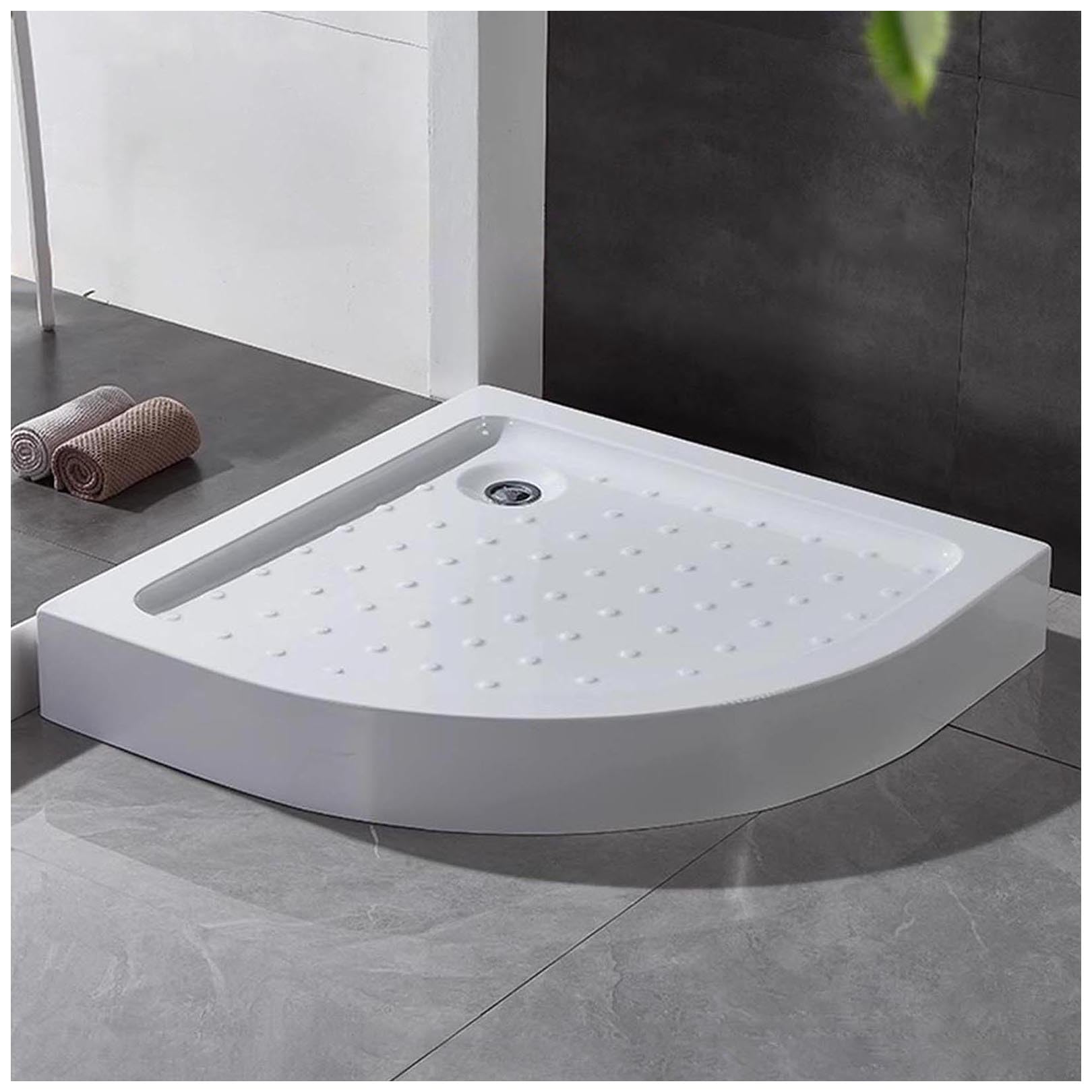 Kit de bac de douche moderne en surface solide avec drain évacuation étanche salle de bain