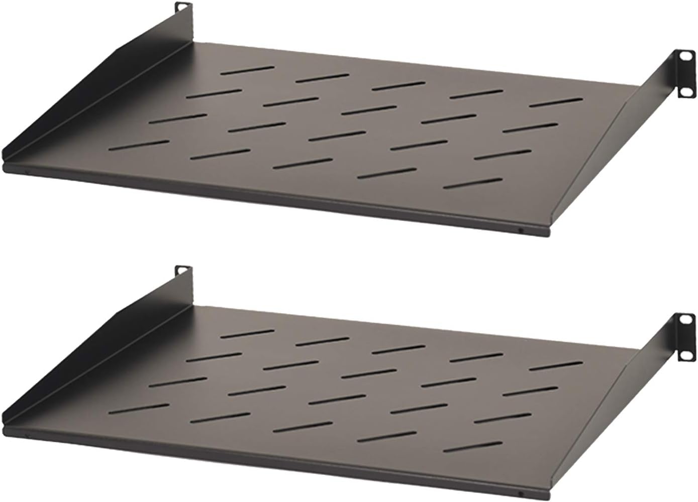 Aeons 1U Universal Server Rack Shelf Vented Rackmount Cantilever Shelf 14" Deep, for 19โ IT Network Rack Cabinet Enclosure - Fixed Server Rack Cabinet Shelf 2-Pack
