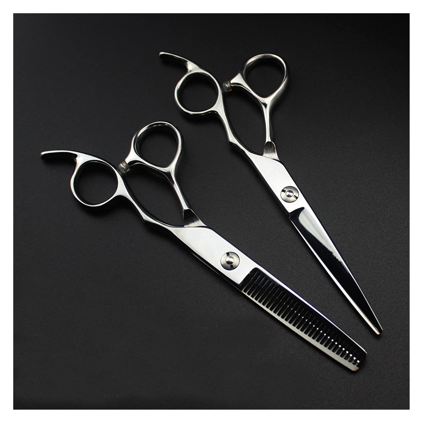 Tijeras de peluquería de 6 Pulgadas, Tijeras de Plata, Tijeras de peluquería, Tijeras de Adelgazamiento, Tijeras Planas, Tijeras de peluquería, Tijeras de Corte de Pelo (Corte)