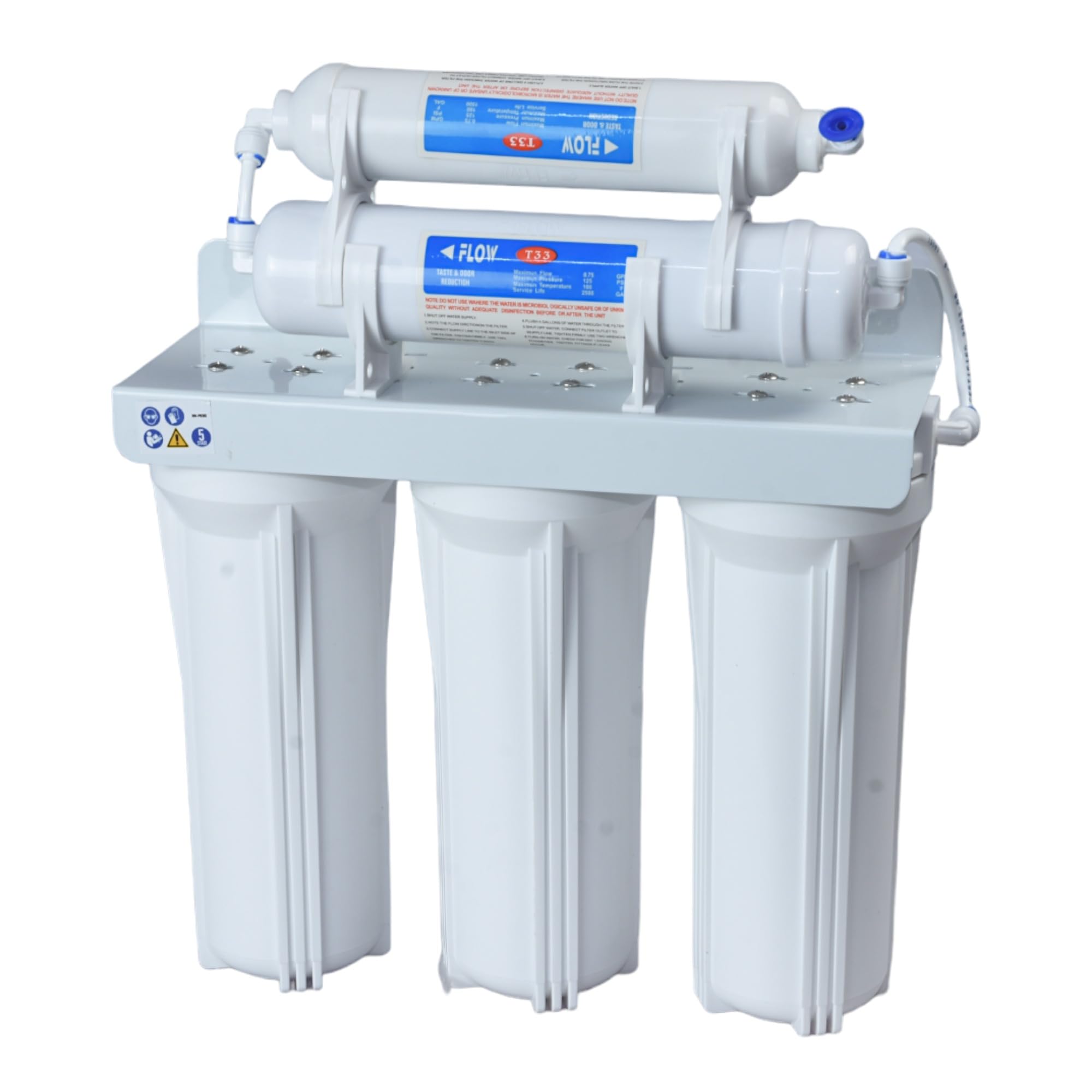 Purificador de agua de 5 etapas, filtro bajo fregadero filtración, sistema con grifo, accesorios de montaje de carbono activo, sedimentos