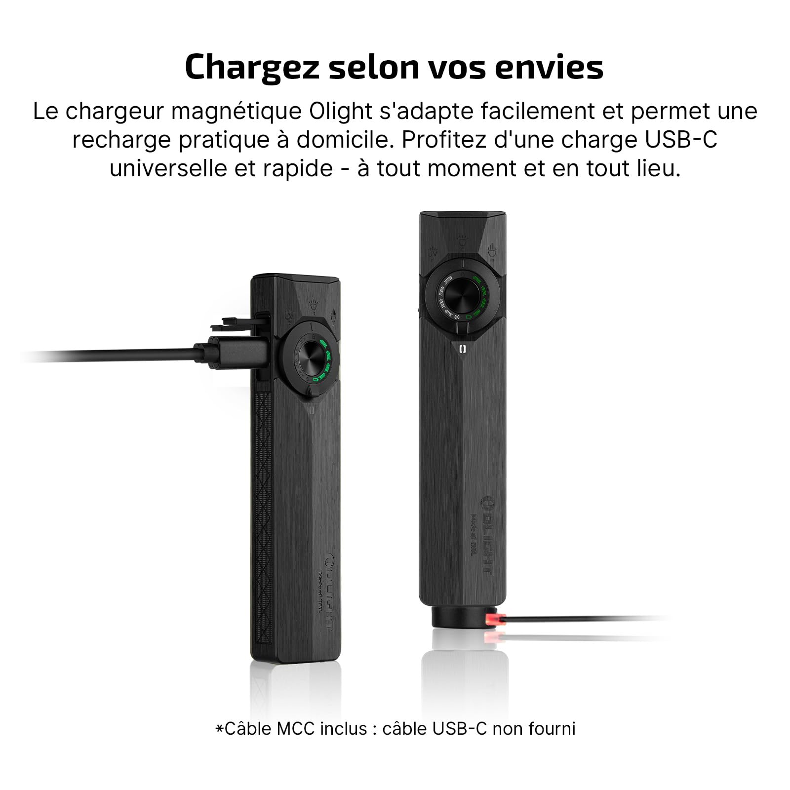 OLIGHT ArkPro Ultra EDC Torche Plate avec Lumière Verte, UV et Blanche, 1700 LM, Portable, Lampe Rechargeable avec Faisceaux Spot et Flood Adaptée au Travail et à L'Éclairage Quotidien