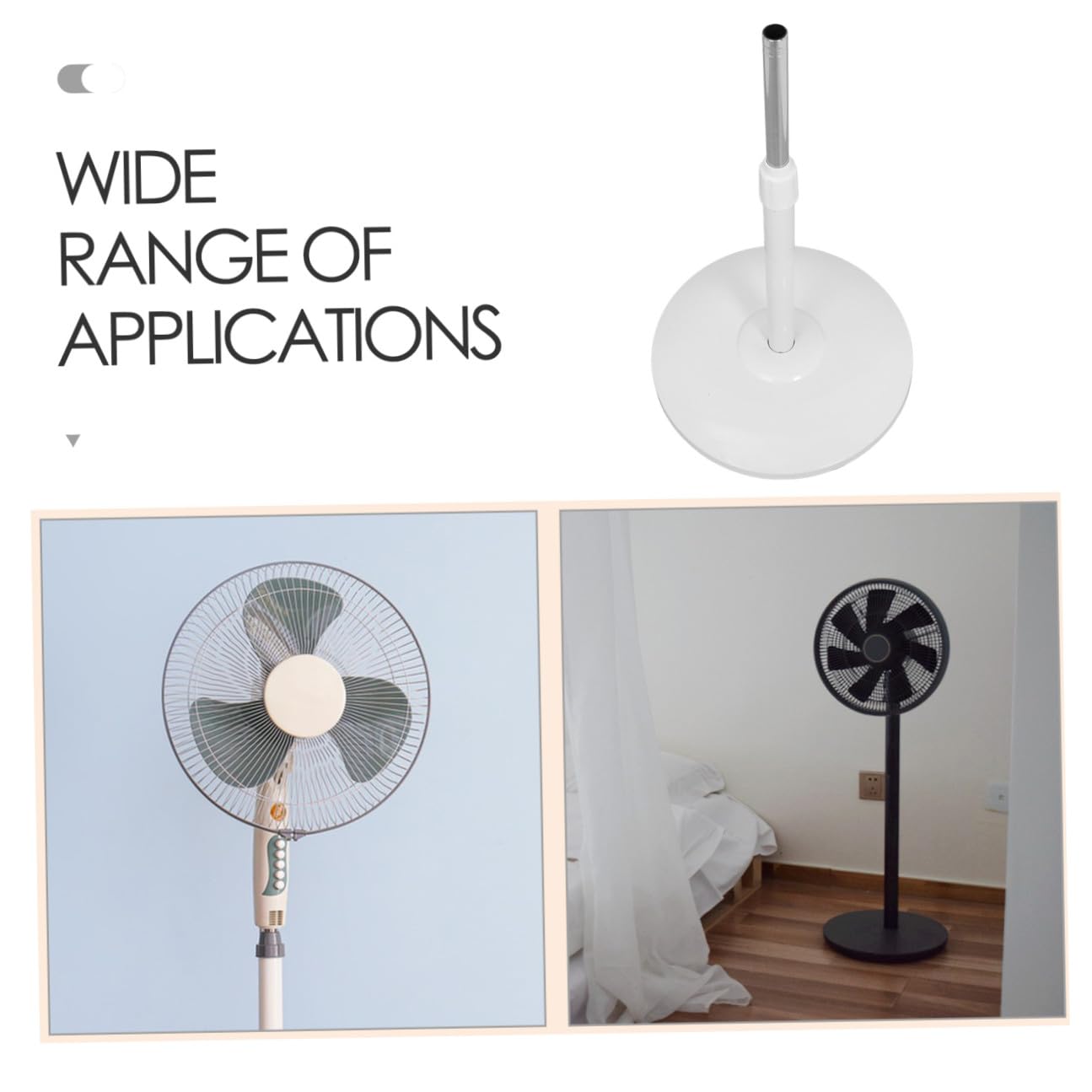 Accesorios para Ventiladores de Pie Varilla de Extensión y Base Reforzada Columna de Soporte de Altura Ajustable Piezas Reemplazables para Ventiladores Eléctricos