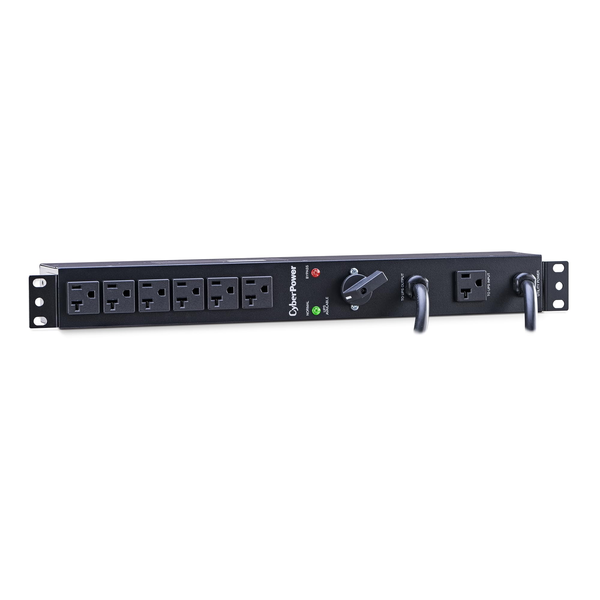 CyberPower MBP20A6 Maintenance Bypass PDU, 120V/20A, 6 Outlets, 1U Rackmount Black