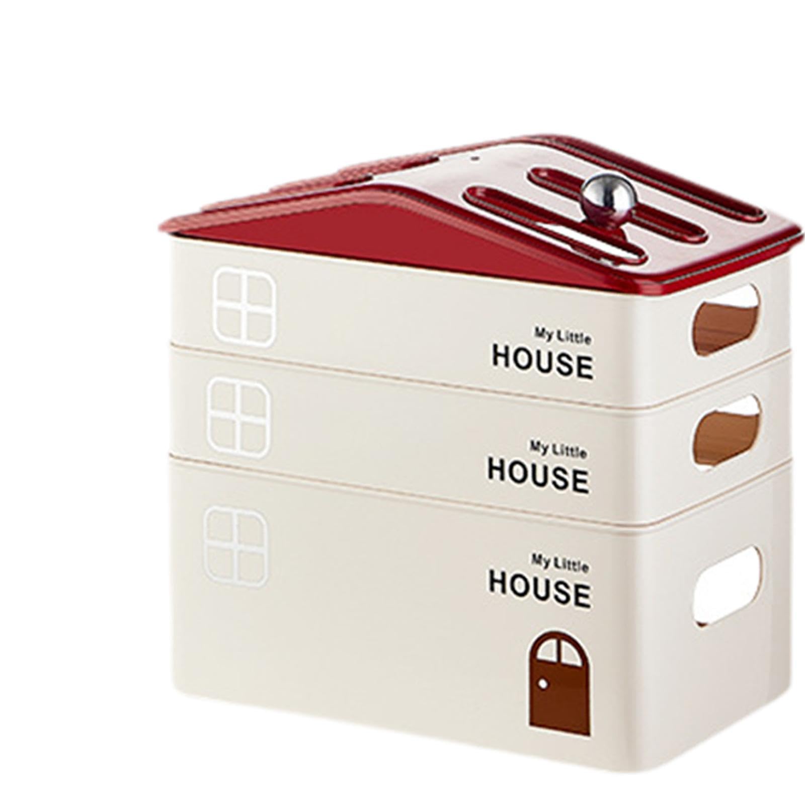 Generic Scatola Porta Router Organizzatore Cavi Gestione Scrivania Scatola Copri Router Multifunzione Materiale PP Resistente con Design Ventilato Adatta per, Tre Strati