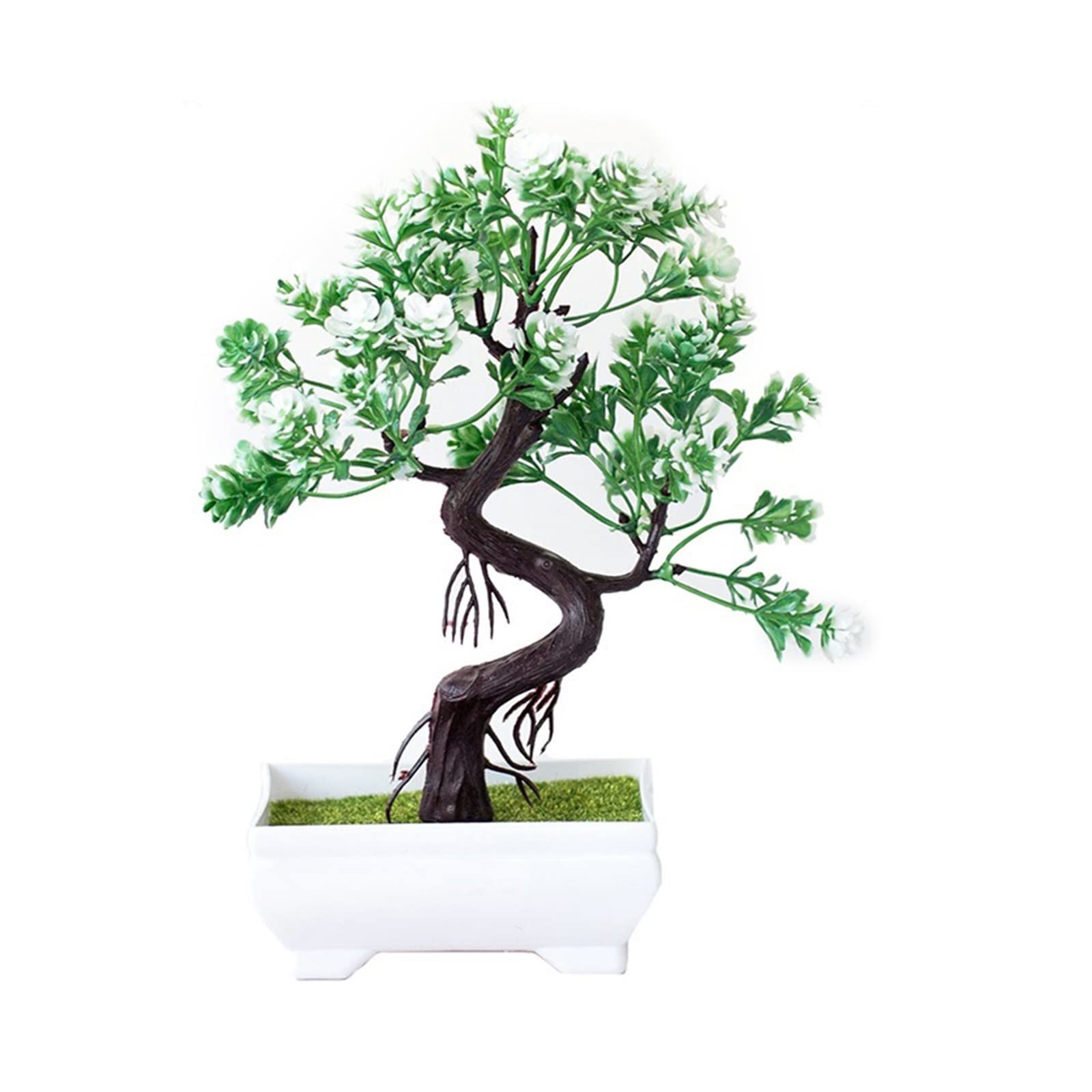 HCZKIUJY Artificial Bonsai Tree Artificial Plants Bonsai Tree Pot Plants Fake Flowers Potted Ornaments For Home Decoration Garden Decor Fake Plant Decoration (A)