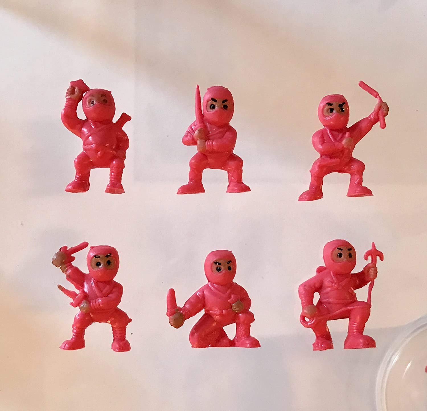 40 Red White Blue Ninjas Mini Karate American Ninja Warriors Fighters Figures Cupcake Cake Toppers Ninja Kung Fu Guys Martial Arts Men Lot Party Favors