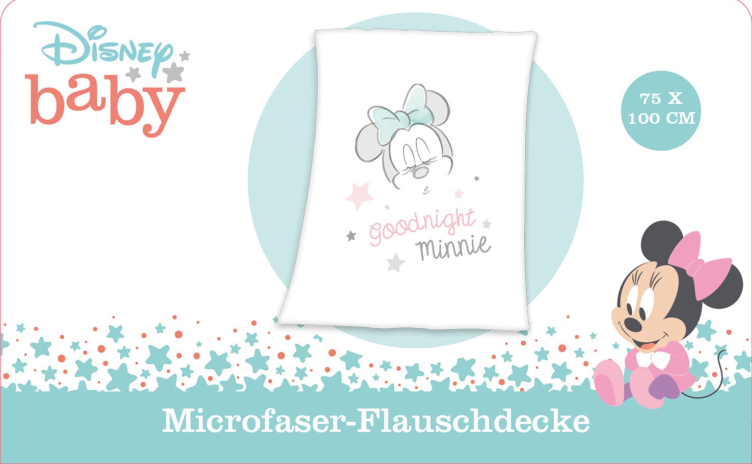 Coperta Peluche Baby Herding - Microfibra Soft, Amici Del Bosco, 75x100 Cm, Lavabile 40°C - Foto 3