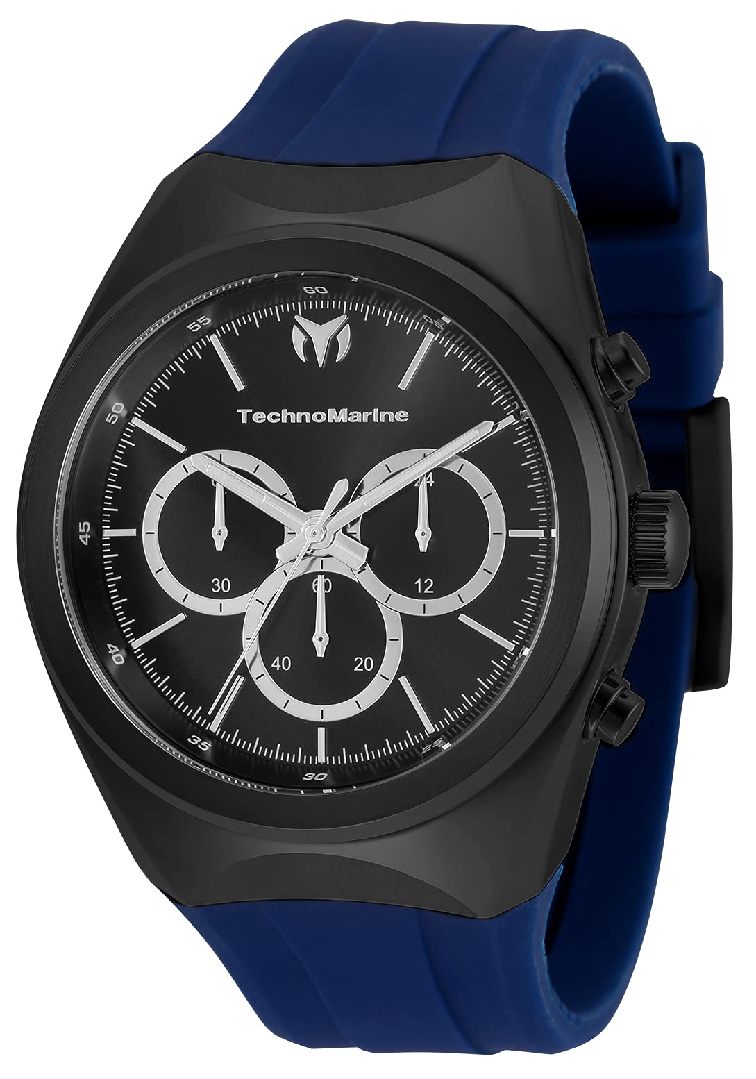 TechnomarineMen's MoonSun Stainless Steel Quartz Watch with Silicone Strap, Blue, 29 (Model: TM-820008)