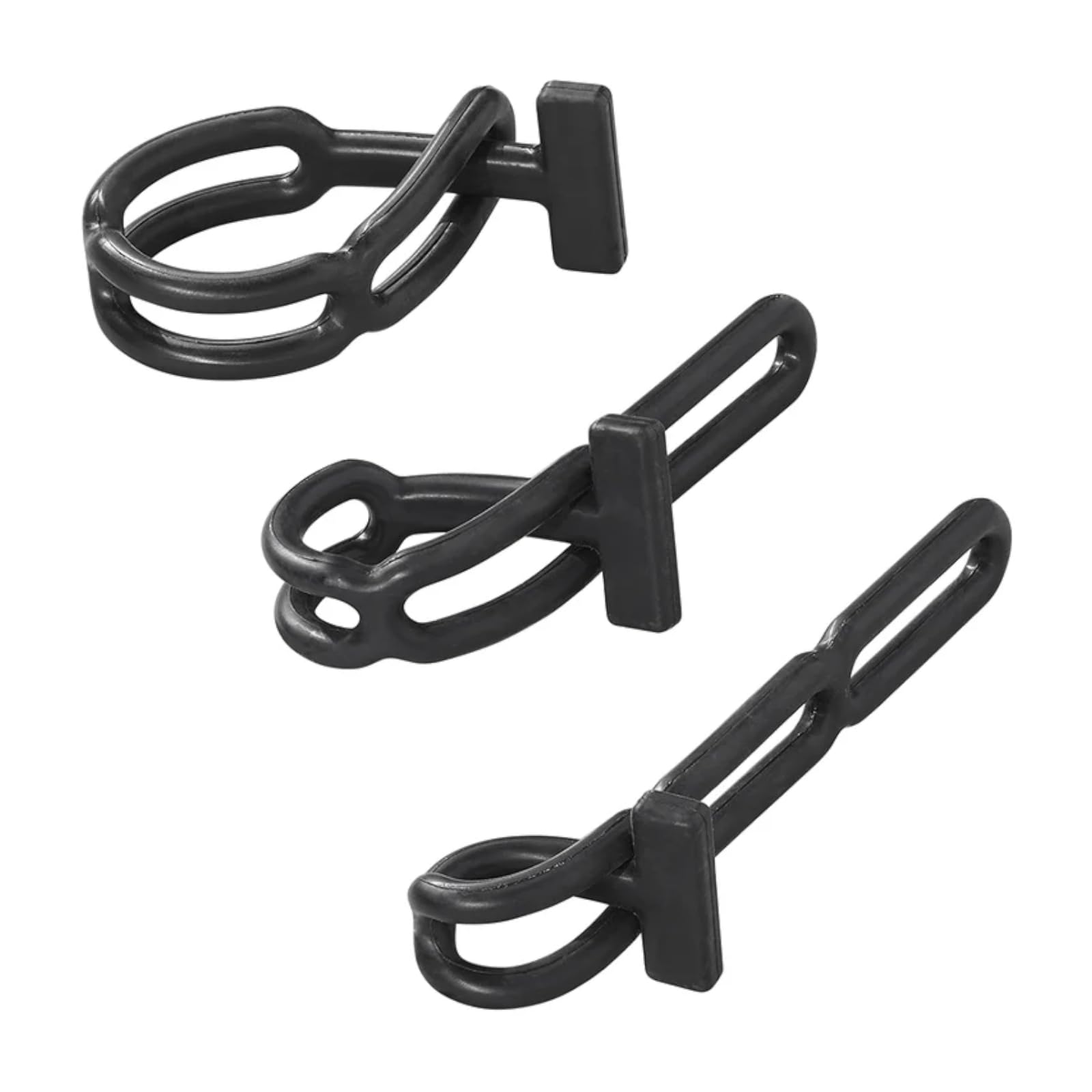 4 Cinghie Elastiche In Gomma APT Per Teloni - Regolabili A 3 Livelli, Lunghe 280 Mm, Per Rimorchi E Tende
