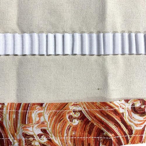 Image of Canvas Pencil Wrap Case, 72 Holes Colored Pencil Roll Holder Storage Pouch for Office (72 Holes, Red)