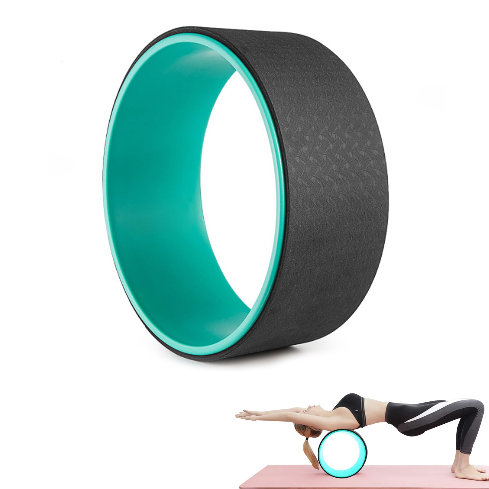 DAYONG Yoga Wheel for Back Pain, 13 * 5 in Yoga Prop Wheel for Back Stress Relief, Back Stretching, Improve posture, Beginners Pilates Accessories for Waist Shape Bodybuilding Gym