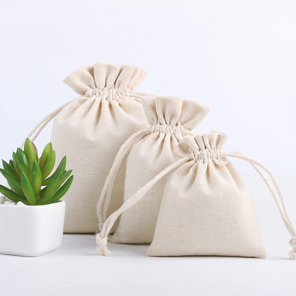 30 Sacs Organza Jute Beige 10x14 Cm Avec Cordon - Petits Sacs Cadeaux Transparents Pour Bijoux Et Bonbons