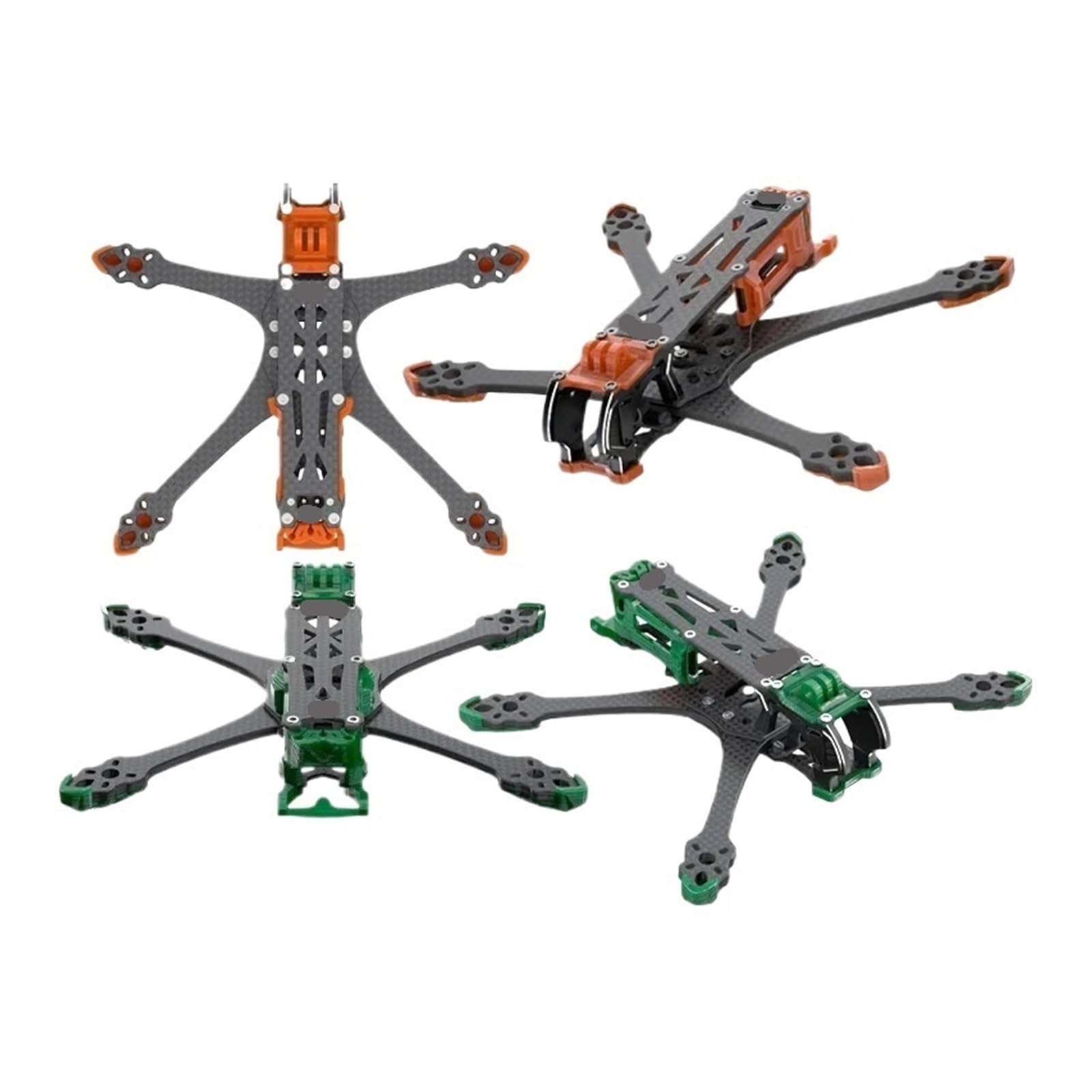 O4 Pro DC Wide X Frame 5 pollici Drone in fibra di carbonio RC FPV Quadcopter accessori ricambio for elicotteri(MK5X O4 Pro Green)