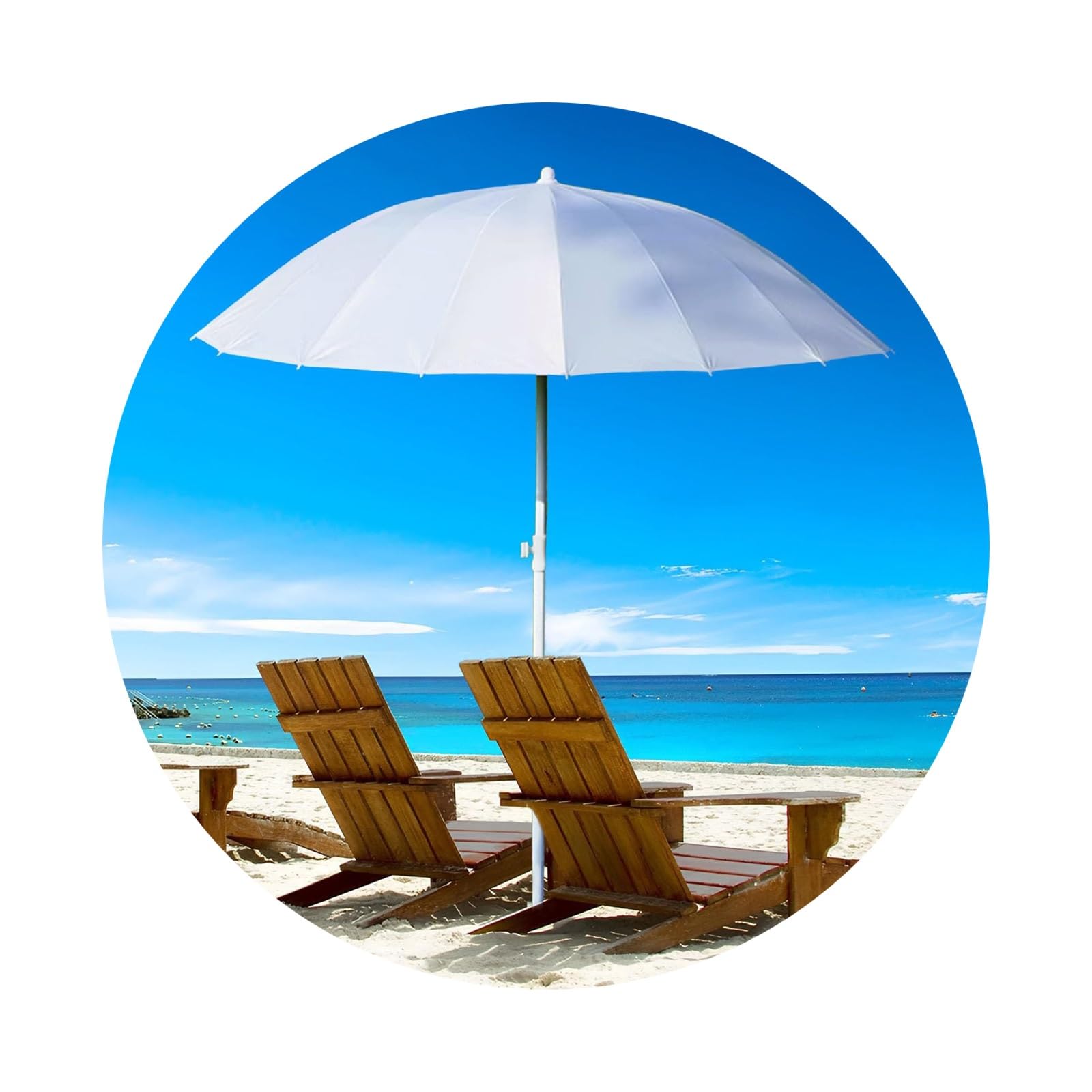 180cm Sombrilla Playa Inclinable Sombrilla Terraza Con 16 Varillas Sombrilla Jardin Protección UV Sombrillas Terraza Antiviento Altura Ajustable Desmontable Para Terraza Jardín Playa Balcón Patio