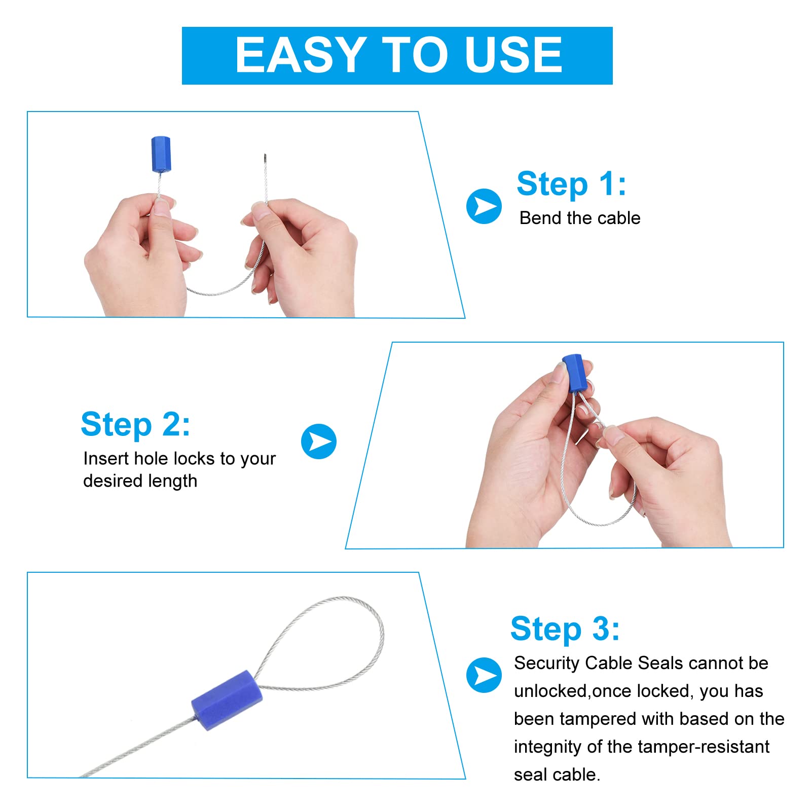 Sigilli Di Sicurezza In Acciaio - 50 Pezzi Con Numerazione Unica - Per Container E Spedizioni