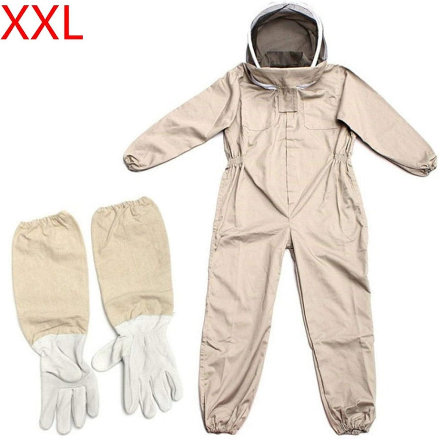 Combinaison D'apiculteur, Costume D'apiculture Professionnelle avec Gants & Protection, Combinaison Apicole pour Tout Le Corps, Anti Guêpes Équipement pour Apiculteurs. XXL