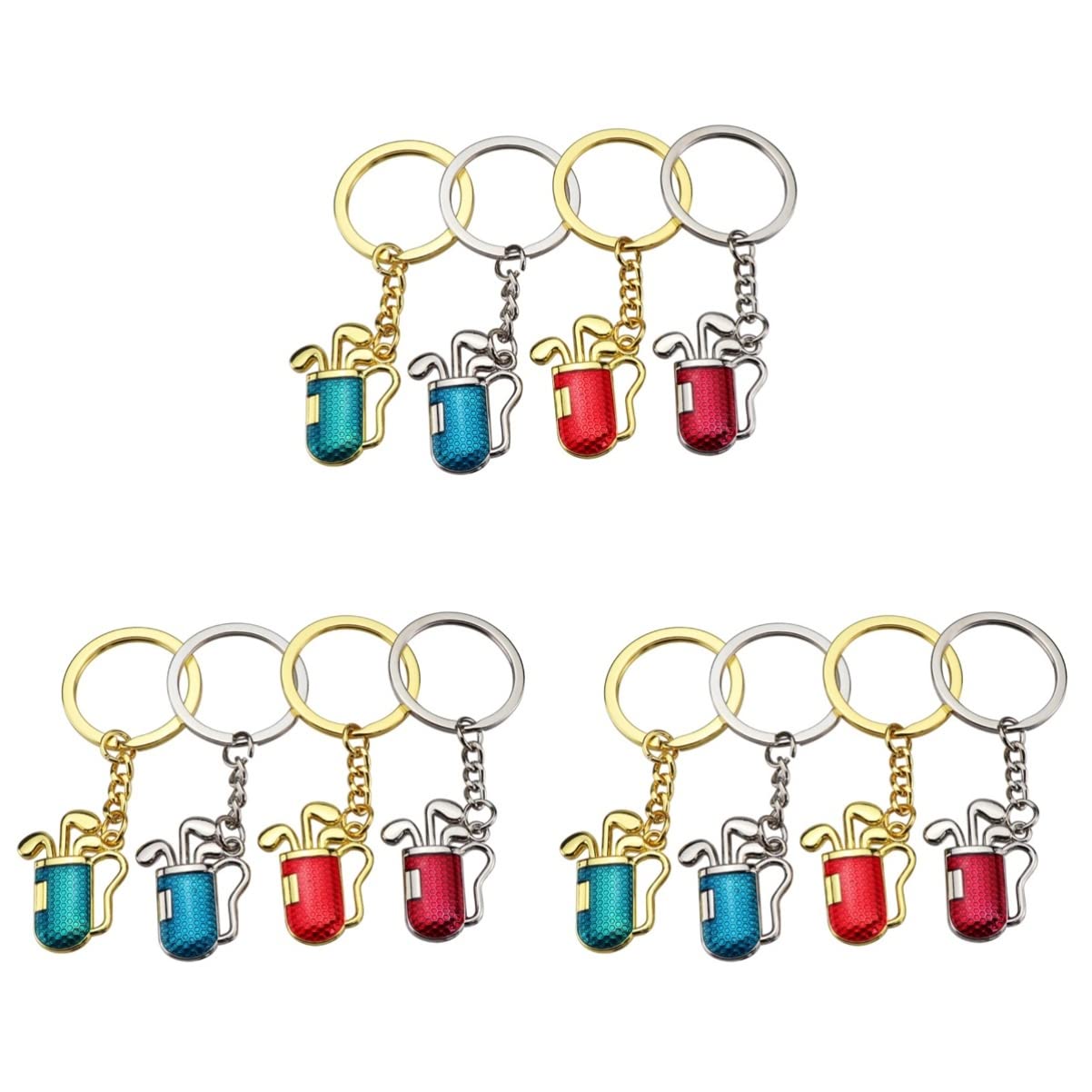 LIFKOME 12 Piezas Colgante De Llavero Bolso Llavero Carro Llavero Titular De La Llave Fob Llavero Deportivo Llavero De Regalo Llavero De Canasta De Golf Aleación De Zinc Metal Relleno