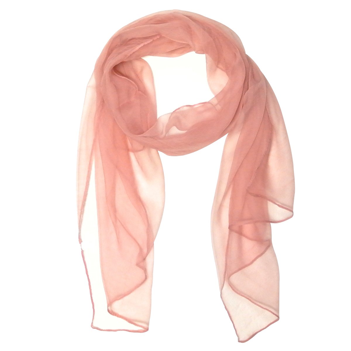 Wrapables Solid Color Silk Long Scarf