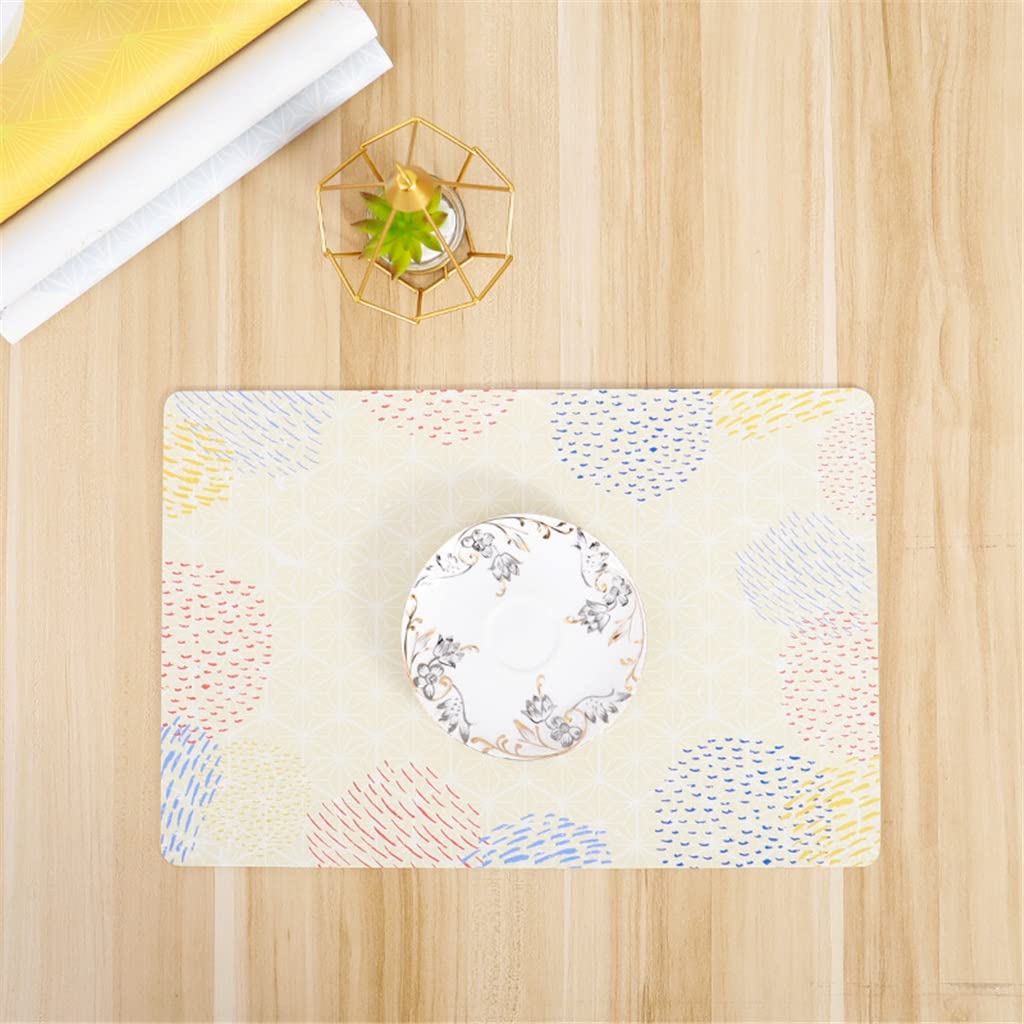 6 Pcs Napperon en Cuir Restaurant Style Japonais Tapis de Table Vaisselle Pad Accessoire de Cuisine (Color : F) HGCHH