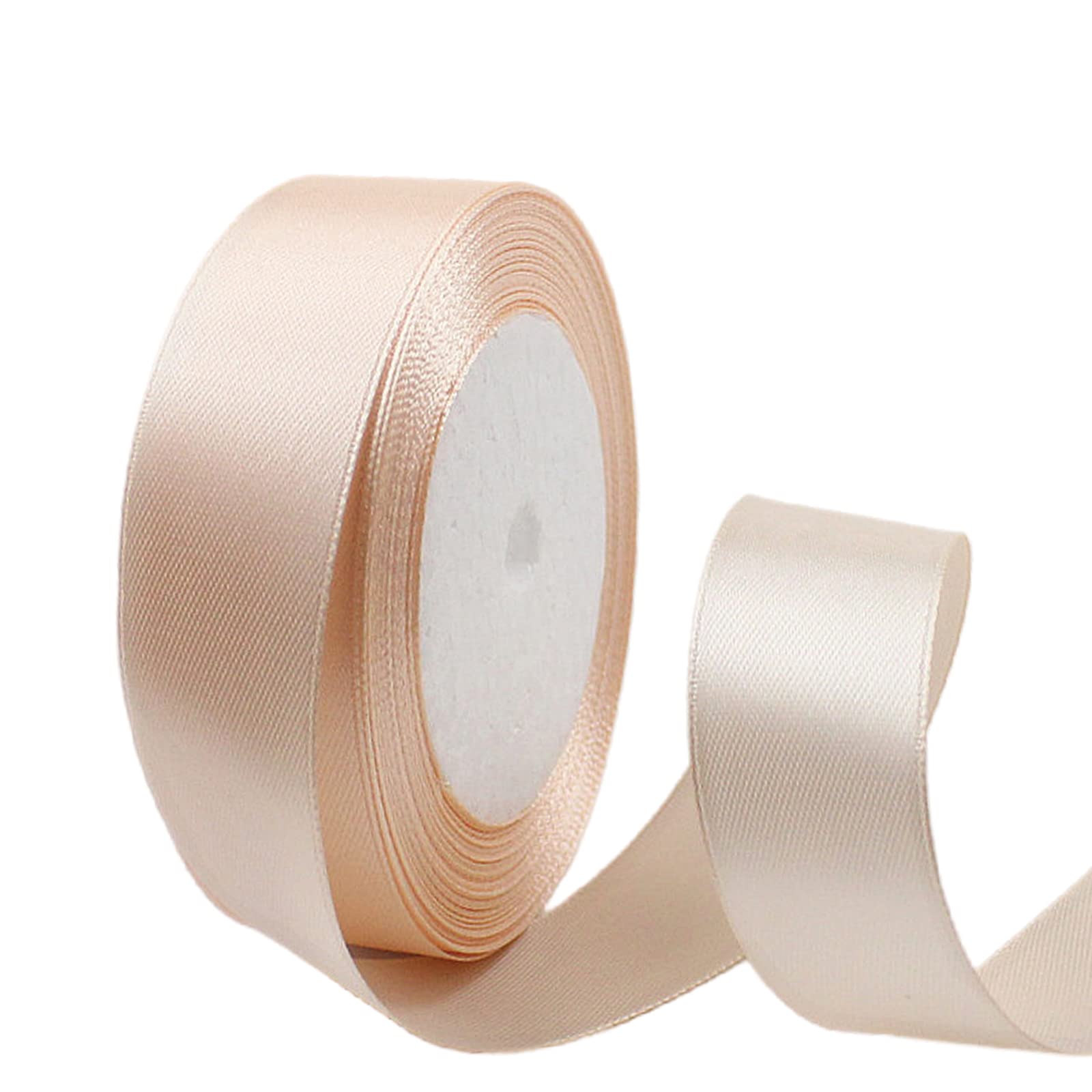 Champagne Gold Satin Ribbon 10mm, 23 Meters Champagne Fabric Ribbons Double Sided Silk Ribbons for Gift Wrapping, Crafting, Hair Bows, Balloons, Wreaths, Cakes, Wedding Party, Christmas Decoration — view 95