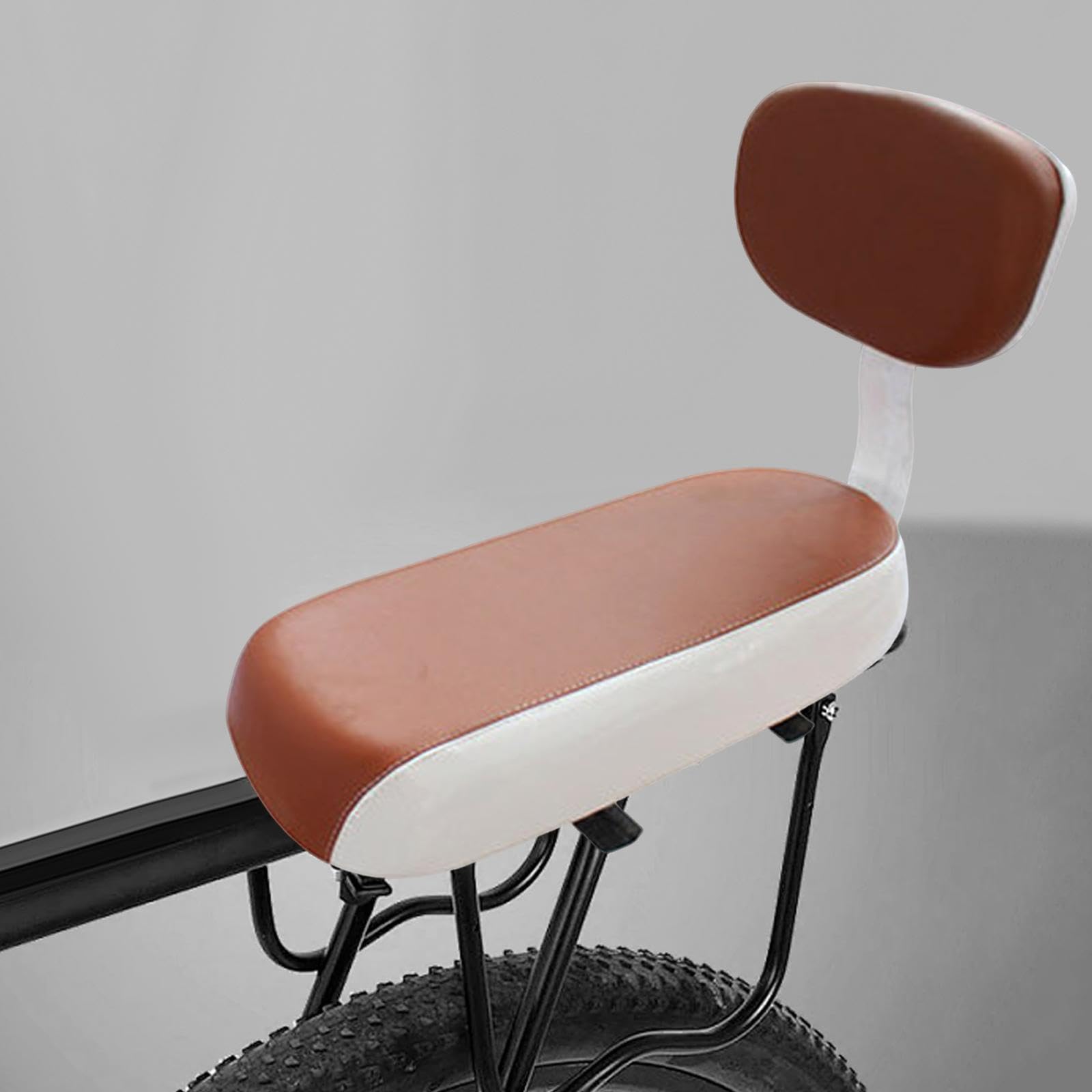 kowaku Bicycle Rear Seat Cushion Soft Bike Back Cushion with Backrest Kids Bike Seat for Biking Outdoor Cycling Accessories