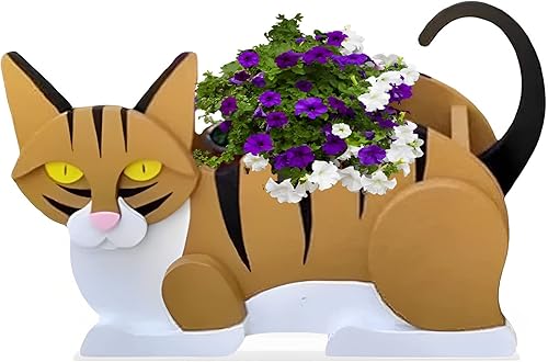 Vista 15 de Macetero de flores para perros, regalos para mujeres, bonitas macetas de PVC para perros, macetas de flores para interiores y exteriores, maceta