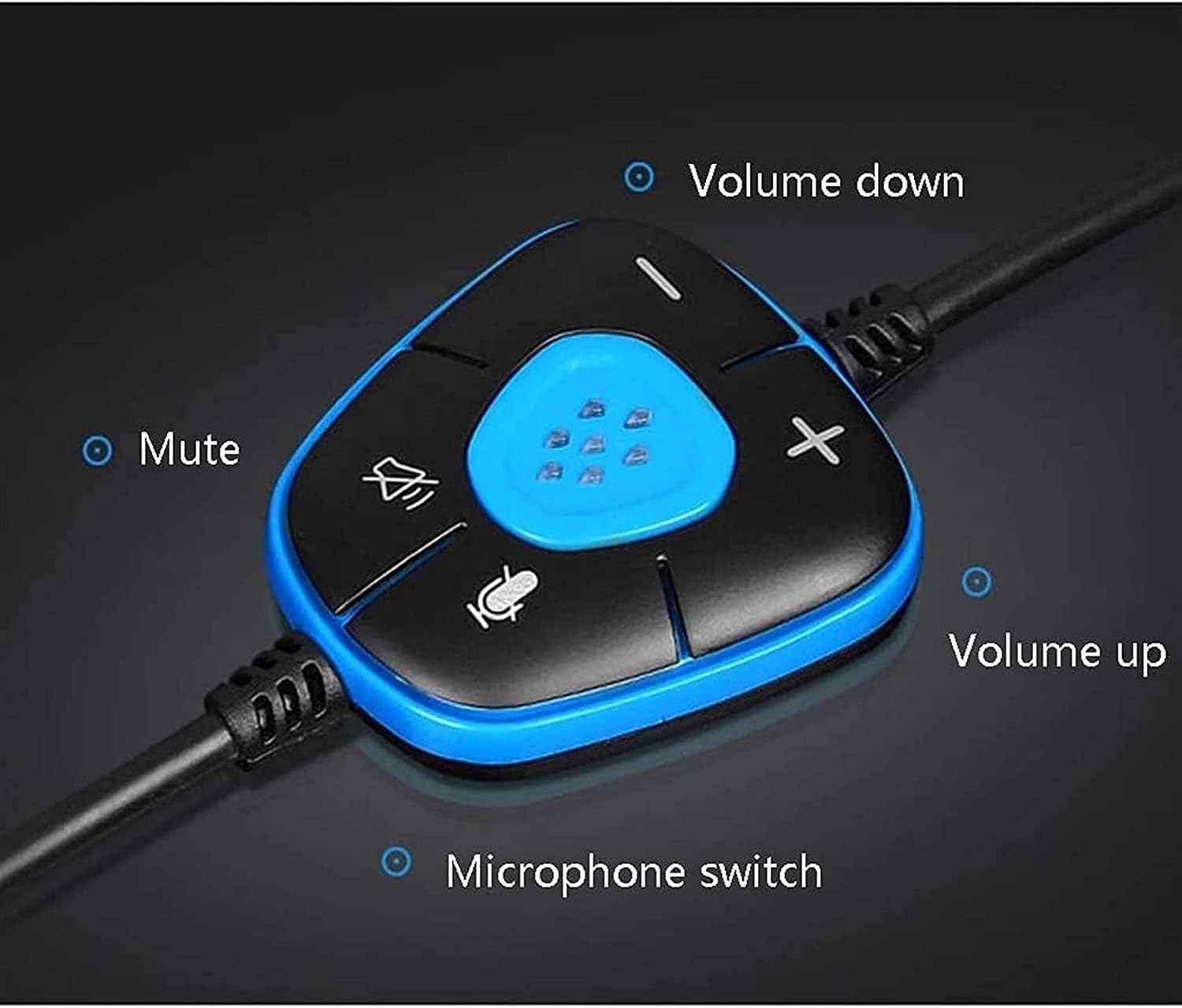 RajoNN Auriculares para Juegos, Auriculares supraaurales para Juegos con micrófono, Auriculares para Juegos de computadora montados en la Cabeza con micrófono, reducción de Ruido (Color: Azul)
