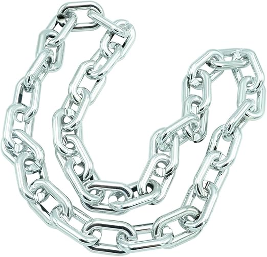 aaGlow Hip Hop Rapper Big Chunky Fake Silver Chains, Party Costume