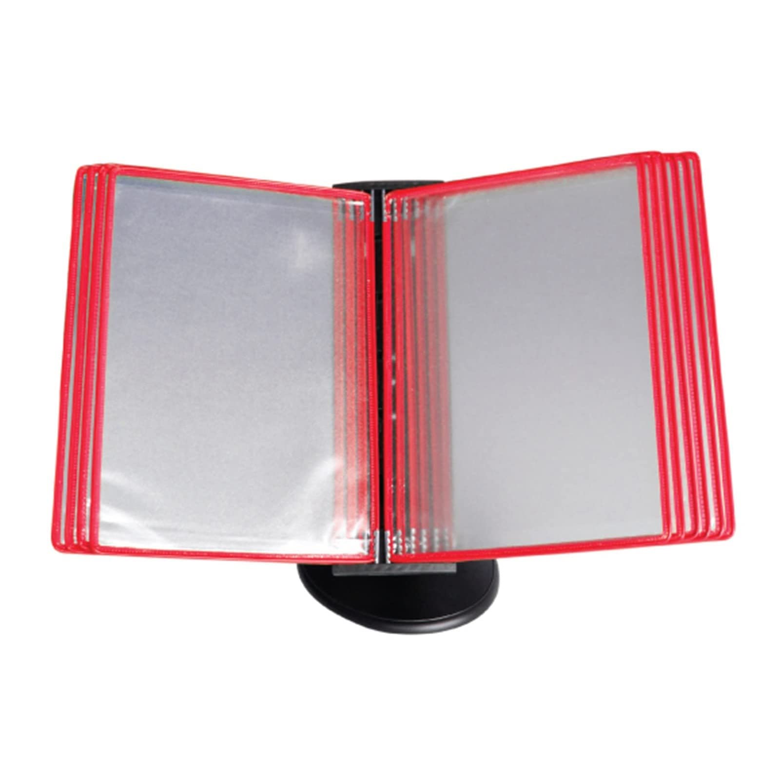 OLSKFUH Desktop Reference Organizer - Catalog Display Rack 10-Pocket Desk Reference Organizer With Supplies Storage B,Red