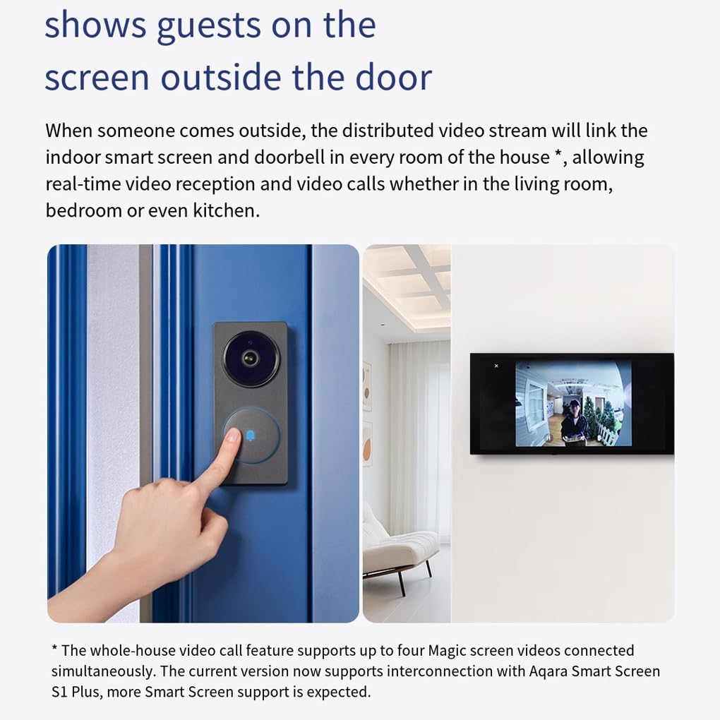 Timbre Inteligente para casa con Wi-Fi de Doble Banda y tecnología de cámara definición Ultras 2K. El Radar Ondas milimétricas Permite más, Negro grisáceo
