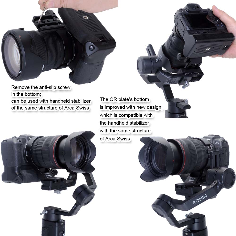 iShoot Stativschelle Stativring Objektiv Montage Stativ Stützring Kompatibel mit Canon RF 24-70mm F2.8L is USM, Halterungsring Halterung unten ist Arca-Swiss Fit Kameraplatte Schnellwechselplatte