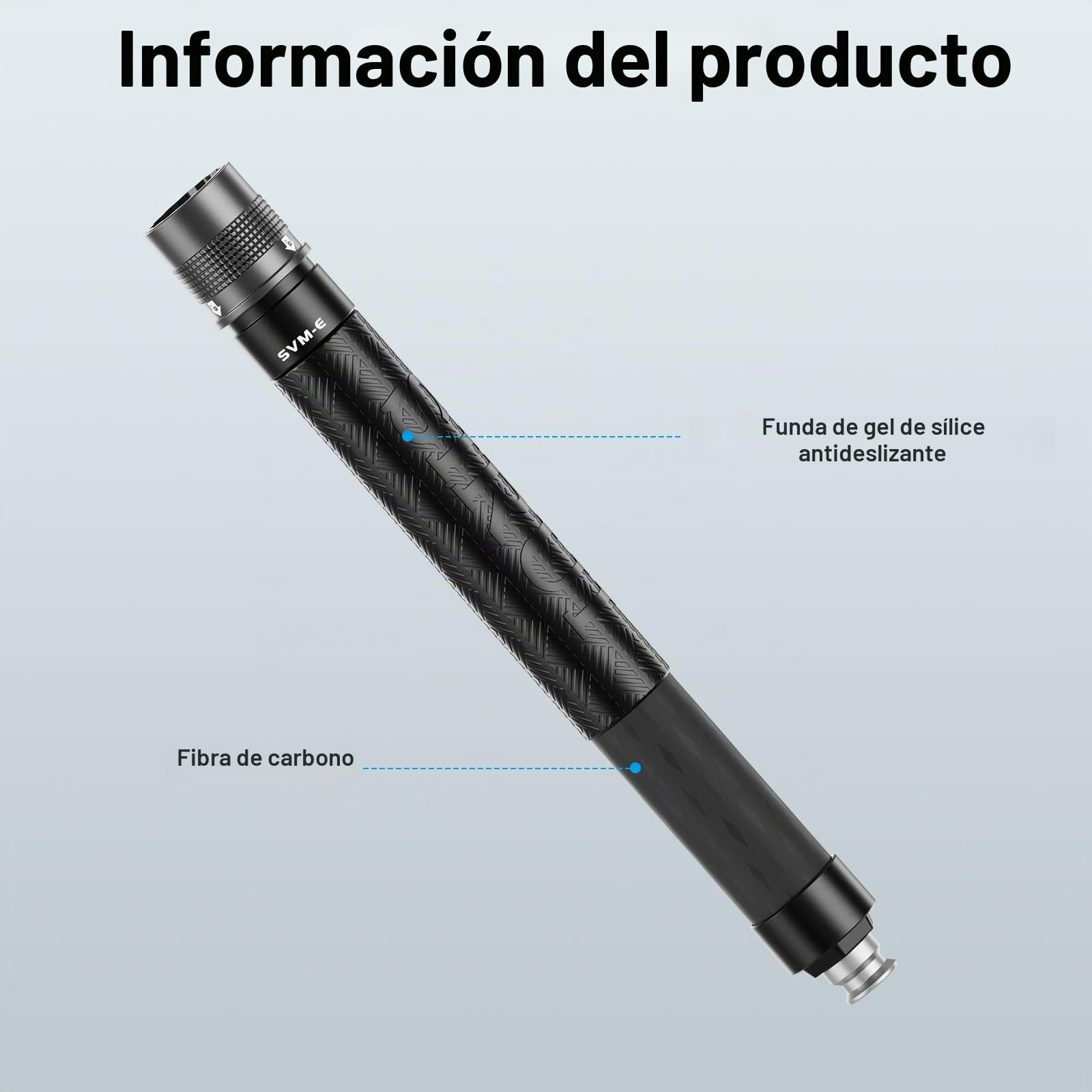SIRUI SVM-E Poste de Extensión Monopié de Fibra de Carbono para Cámaras de Las Series P y SVM, Tubo de Extensión de Liberación Rápida de 1-Sección de 32cm/12,6"