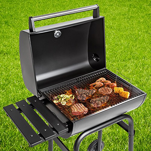TecTake BBQ Charcoal barbecue smoker with heat indicator different
