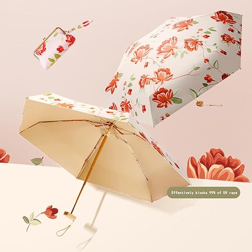 Miniatura 3 de Pequeño paraguas plegable con diseño compacto perfecto para viajes al aire libre, protección UV, sombrillas de sol y lluvia