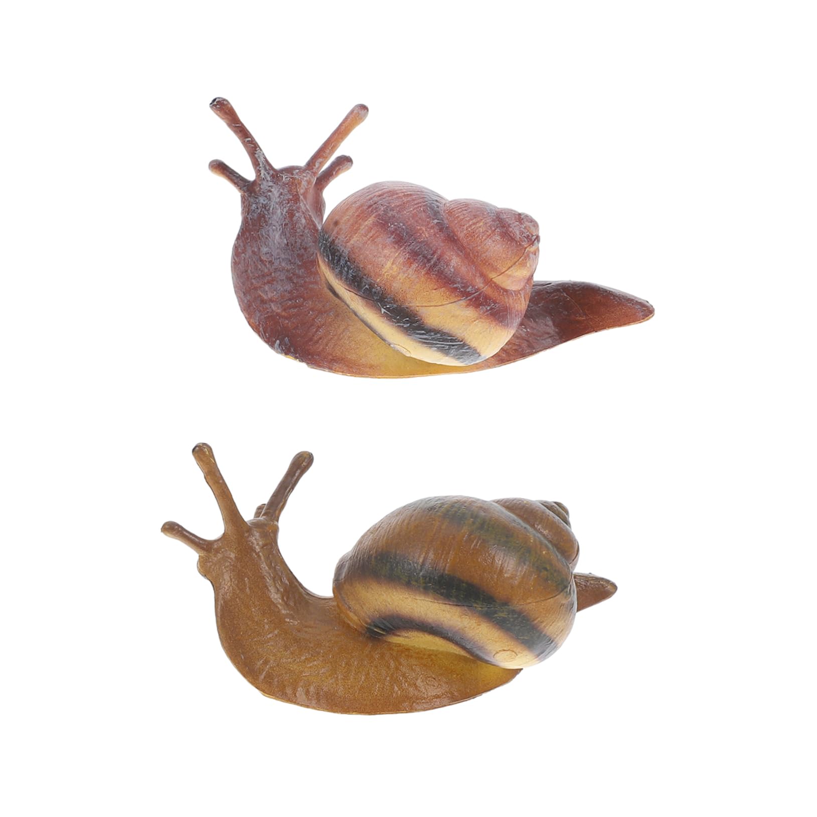 FUNNETOYU 2pcs Realistic Snail Figurines Simulation Animal Models Plastic Educational Toys for Children Vivid Design Suitable for Desktop Decoration and Garden Use