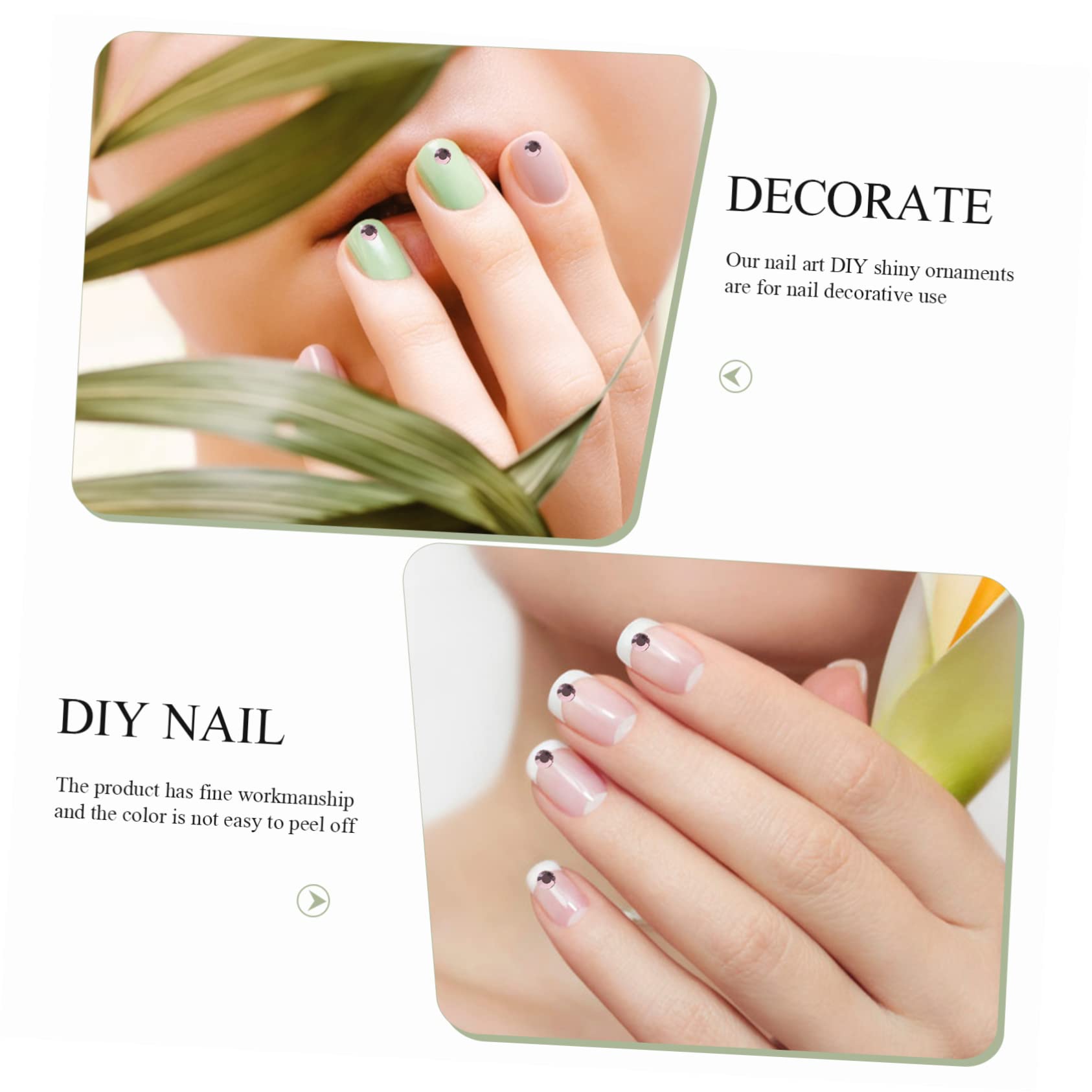 CALLARON 4 Pezzi Pietre per Unghie Flatback per Decorazioni Nail Art Te e Gioielli Multi Facili Applicare