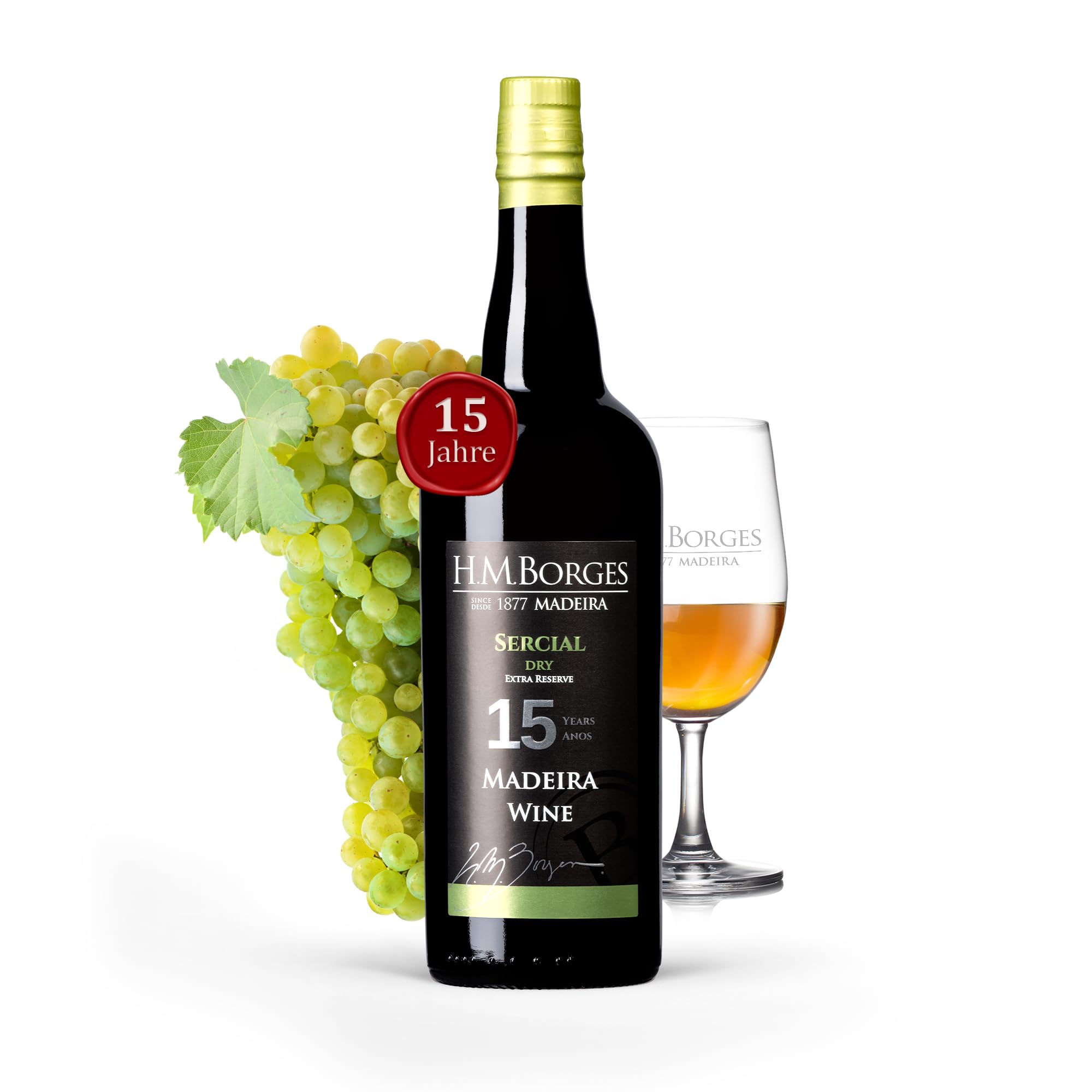 HM Borges, Madeira Wein, 15 Years, dry, sercial, 0,75l