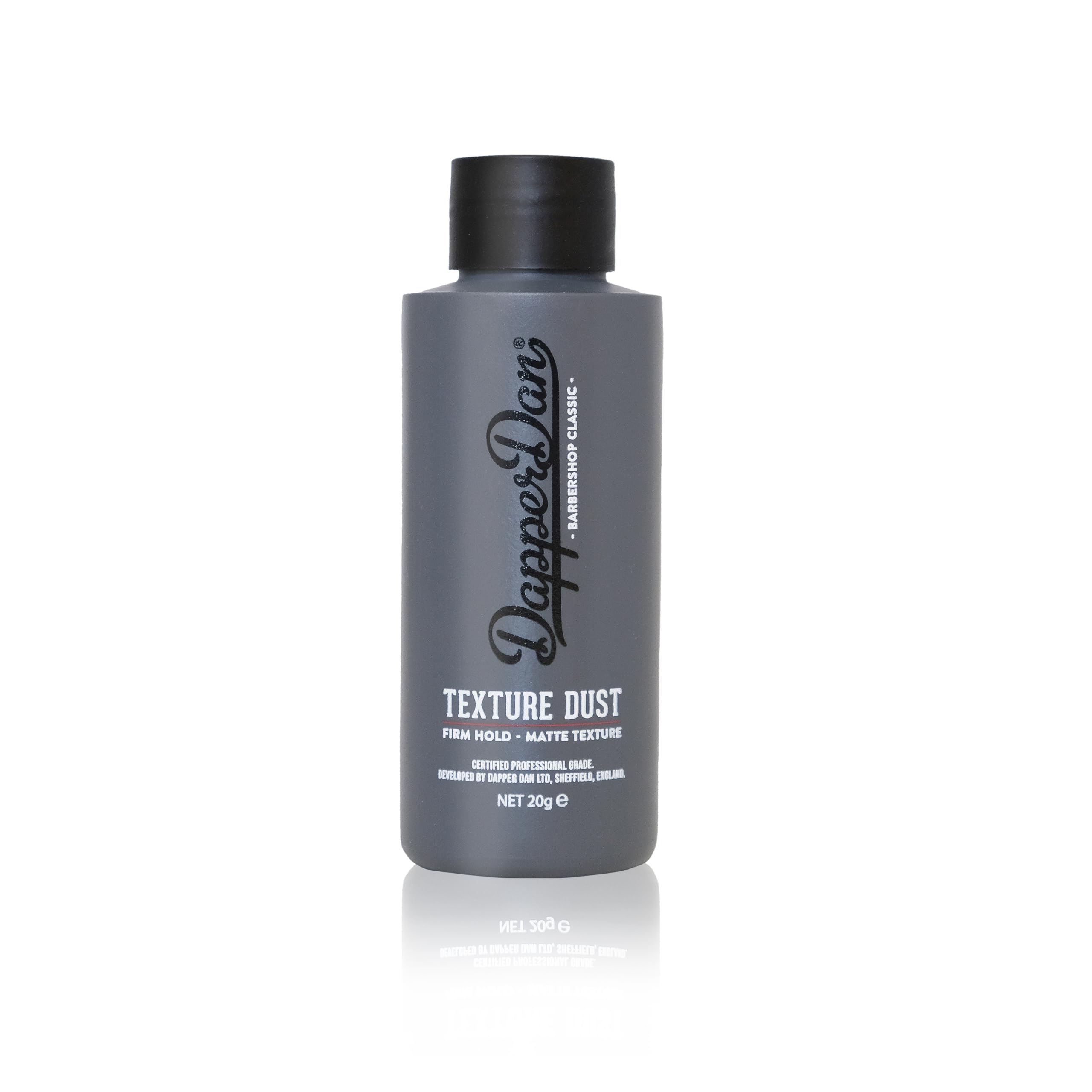 Dapper Dan Texture Dust Ultra Matifiante, Poudre de Texture Capillaire Facile à Appliquer pour Hommes, Tenue Légère et Flexible, Ajoute du Volume, Poudre Coiffante à Tenue Élevée, 1 x 20g