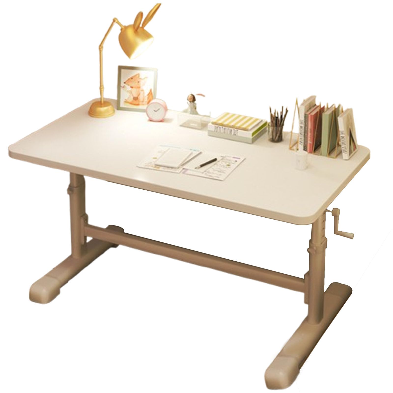 Bureau bois massif réglable hauteur pour le télétravail à la maison