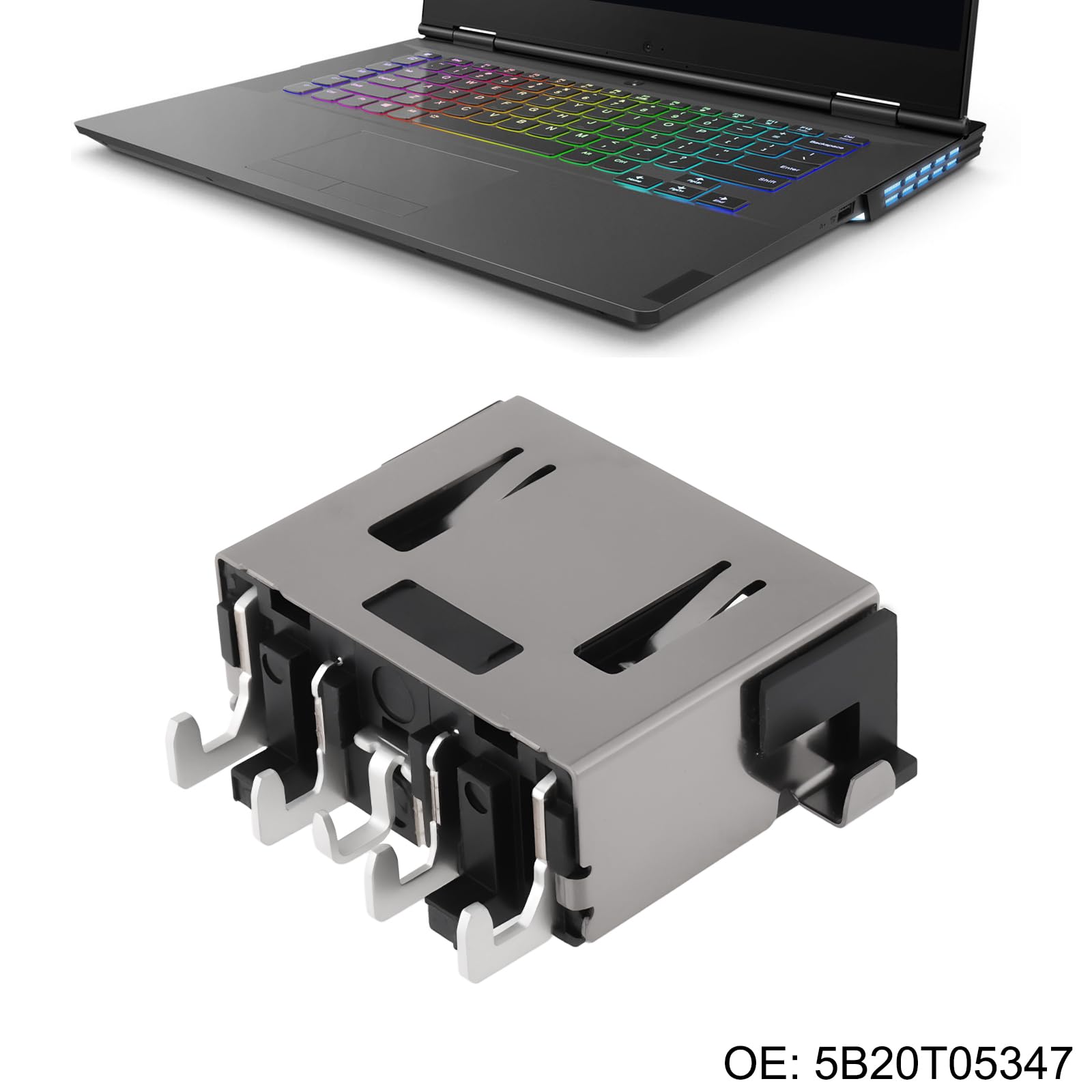 Lot de 2 Connecteurs d'alimentation CC 5B20T05347 Compatible avec Lenovo Legion Y540-15IRH 81SX Compatible avec ThinkPad Yoga 260
