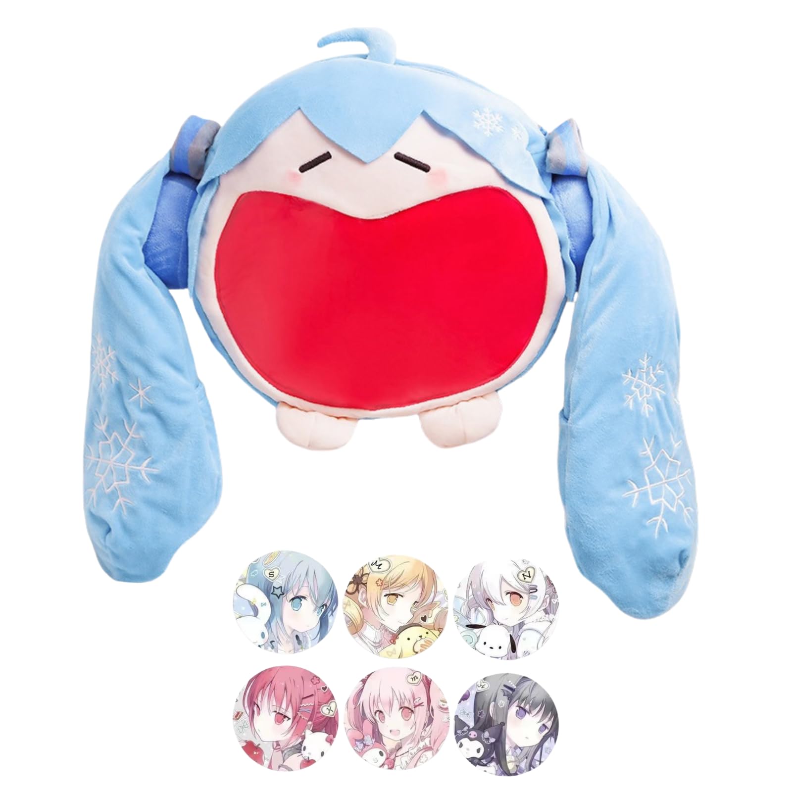 HOKMAH Kawaii Backpack with Kawaii Pin and Accessories, Comic-Con y2k Shoulder Bag Daypack cute Backpack Grunge Itabag Purse (Snow)