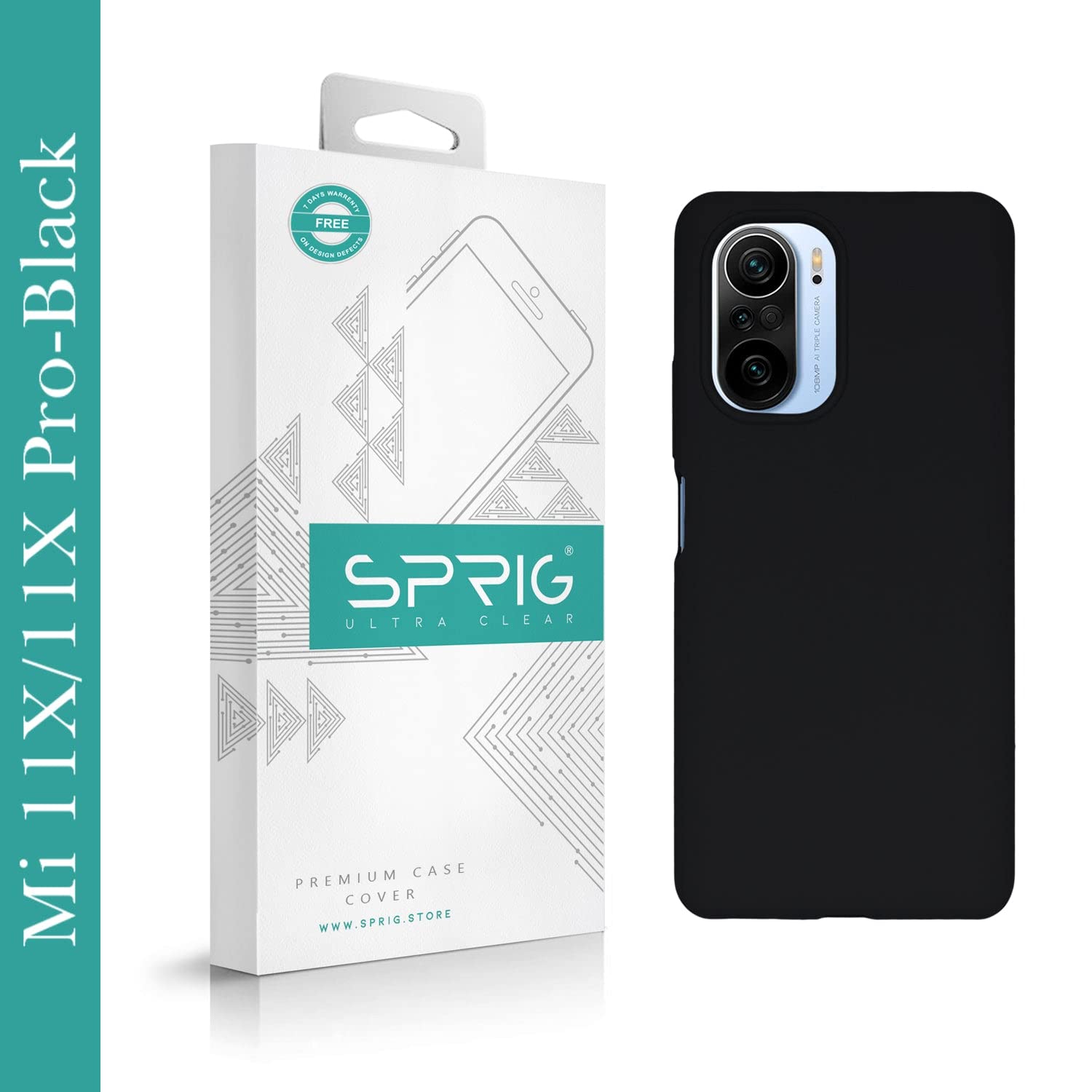 SPRIG Compatible with Mi 11X Phone Liquid Silicone Cover Premium Back Cover Drop Tested Shock Proof Mobile Case for Men, Women, Boys and Girls with Camera Protection (Black) (B09XMCBSNT) Amazon Price History, Amazon Price Tracker