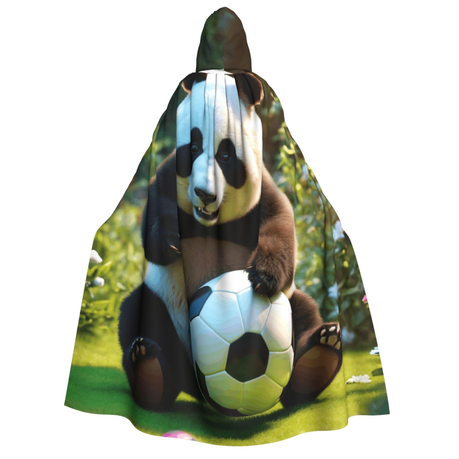 Cape à capuche adulte imprimé panda vêtement ample de cosplay confortable - 8