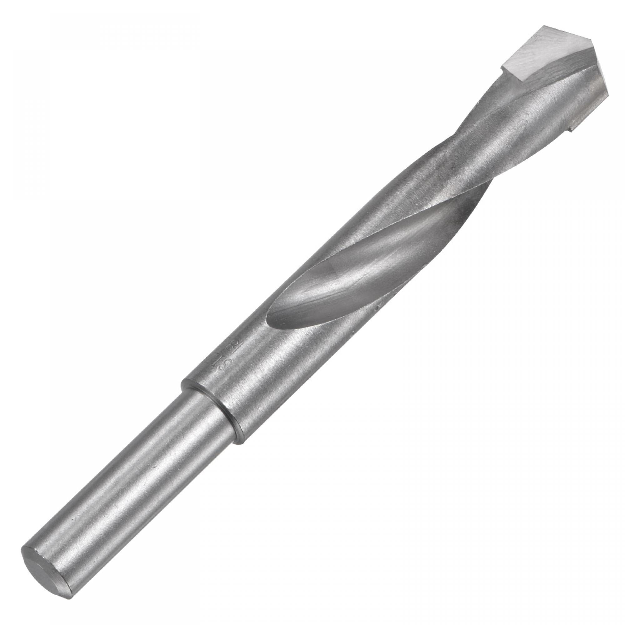 sourcing map 18mm Réduite Tige Cimenté Carbure Hélicoïdal Foret Pointes pour Trempé Acier Acier Inox 1/2 Pouce Droite Tige
