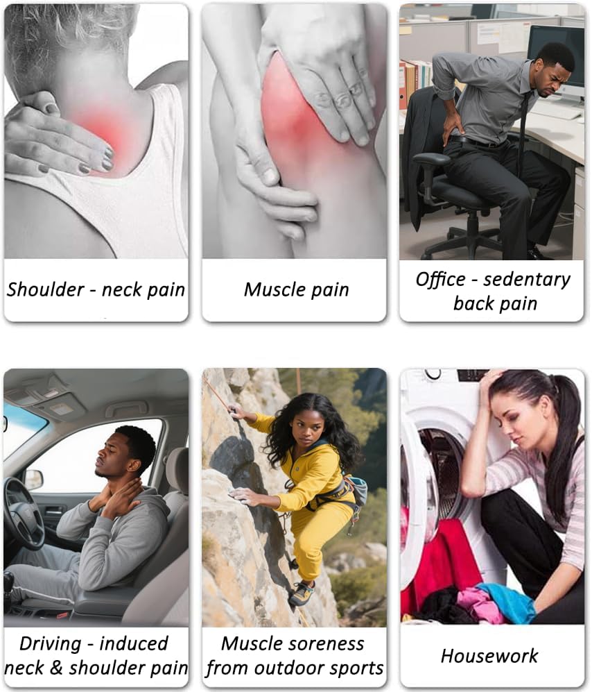 Mini Massage Gun, Powerful Fascial Gun Portable Deep Tissue Percussion Muscle Back Head Massager for Pain Relief with 5 Massage Heads High-Intensity Vibration Rechargeable Small Best Gifts for Dad Mom - Image 3