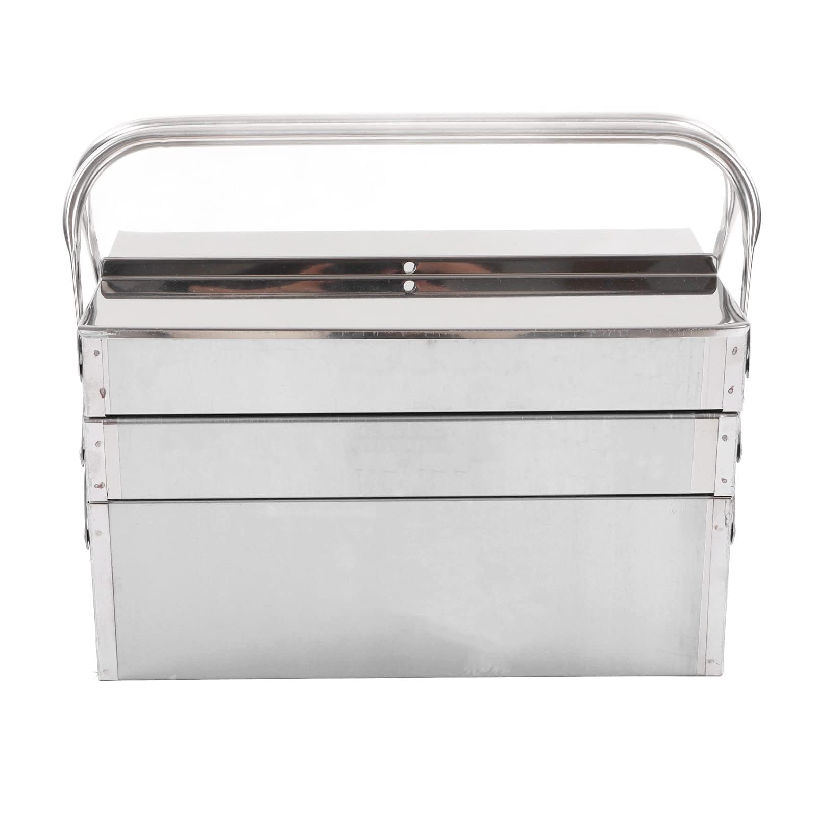 Caja de Herramientas Voladiza de Acero Inoxidable con 5 Bandejas, Organizador de Almacenamiento Plegable para Diversas Herramientas (460)
