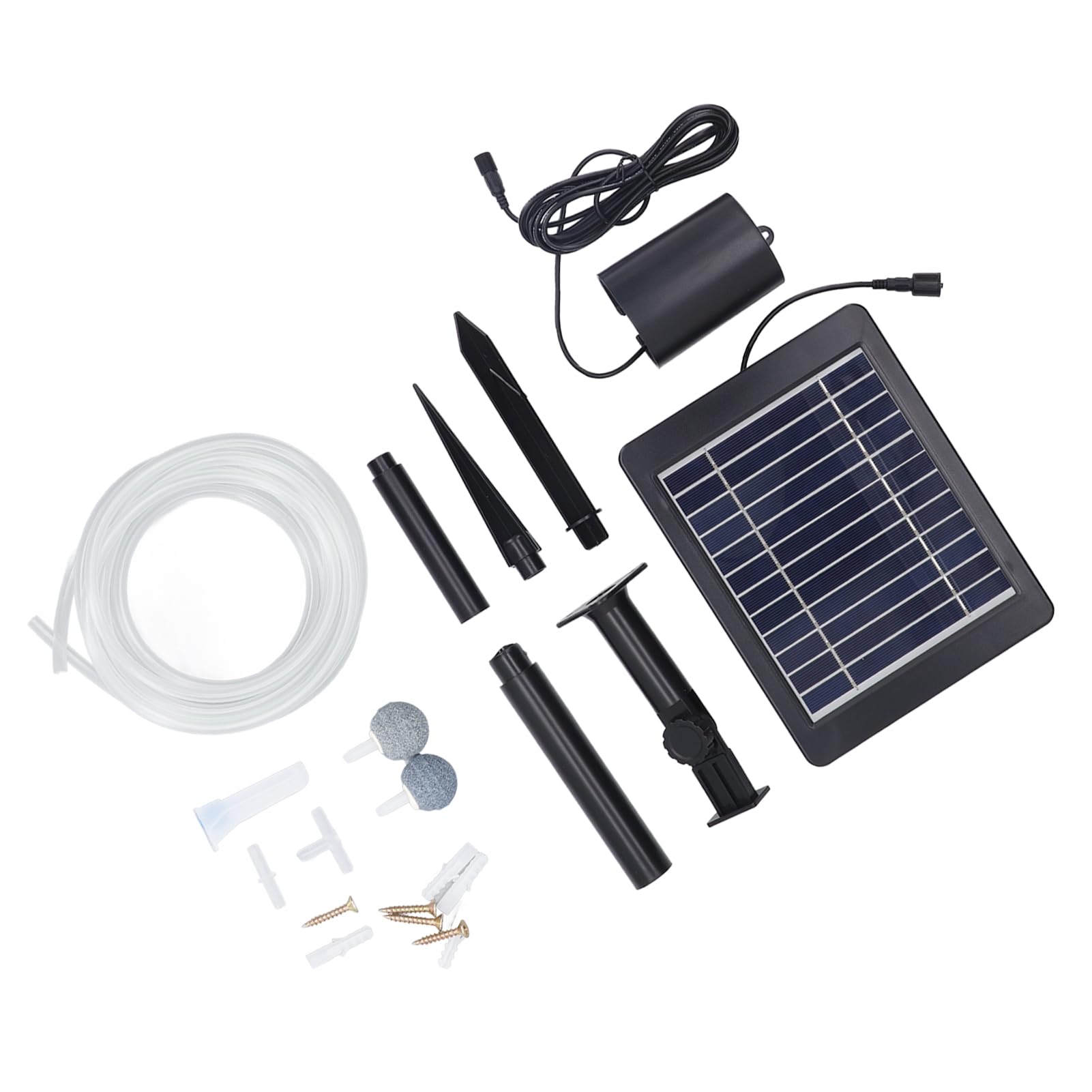 FTVOGUE Bomba de Oxígeno Solar Bomba Aireadora Ajustable con Panel Solar
