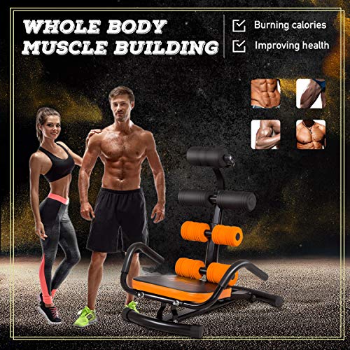 GYMAX Abdominal Twister Trainer, Incline Ab Rocket Exerciser Height Adjustable, for Crunch Sit-up Exercise Abdominal Workout