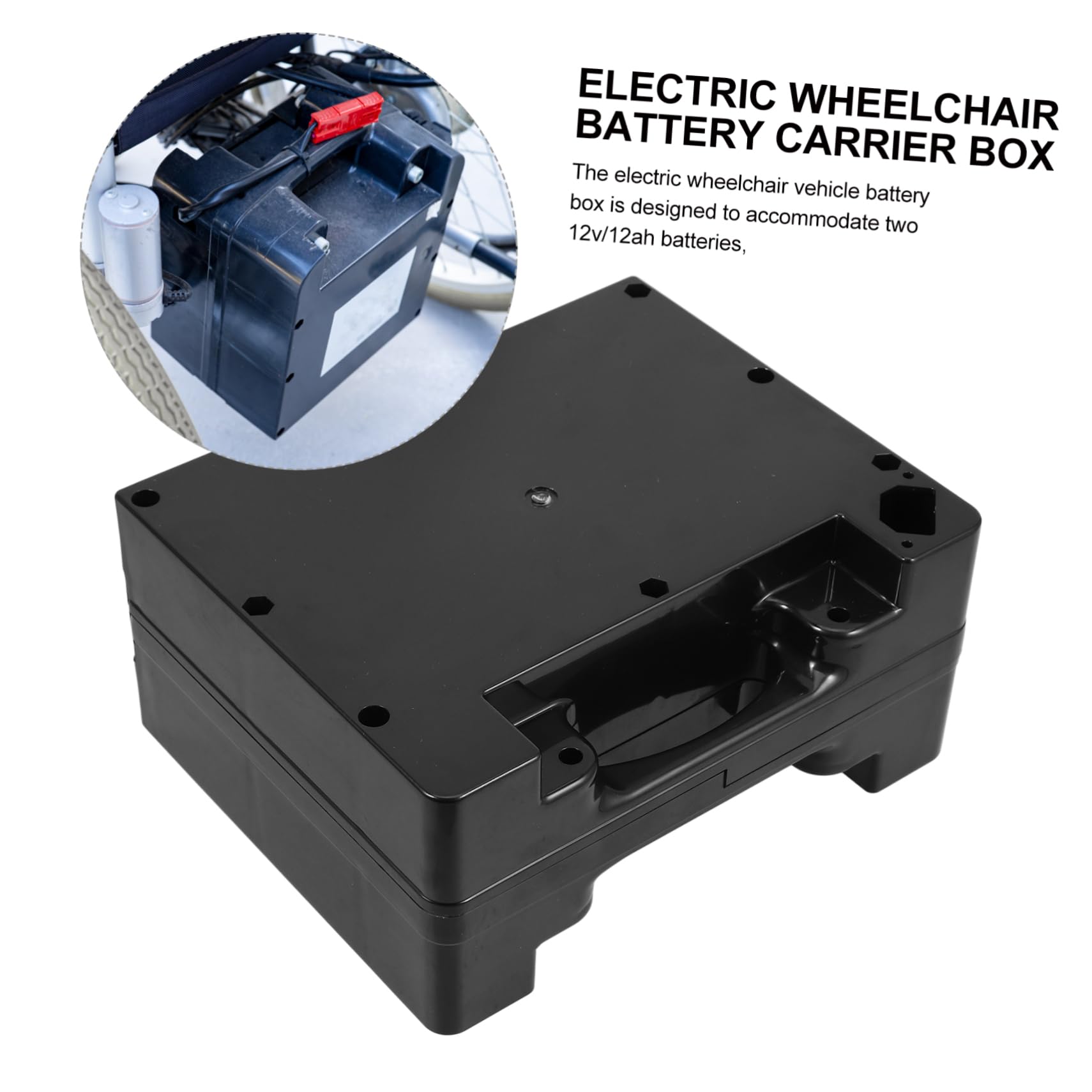 Alipis Scatola Di Trasporto Per Batteria Da Ah Per Sedia Rotelle Elettrica Custodia in Plastica Per Proteggere Batterie Supporto Per Organizzare La Sedia Rotelle